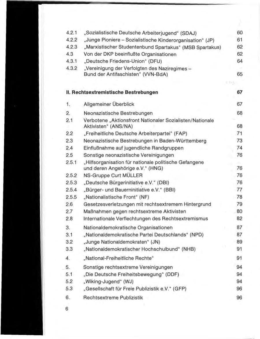 Seite 8 des Verfassungsschutzbericht 1985 Baden-Württemberg