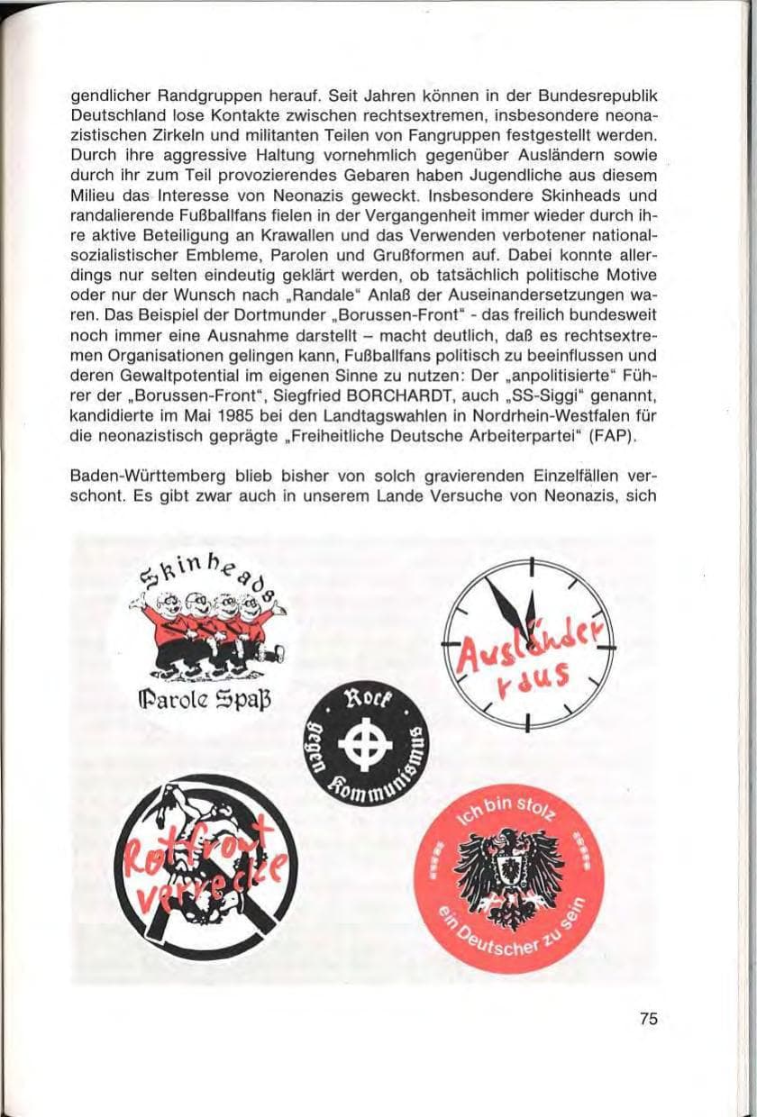 Seite 77 des Verfassungsschutzbericht 1985 Baden-Württemberg