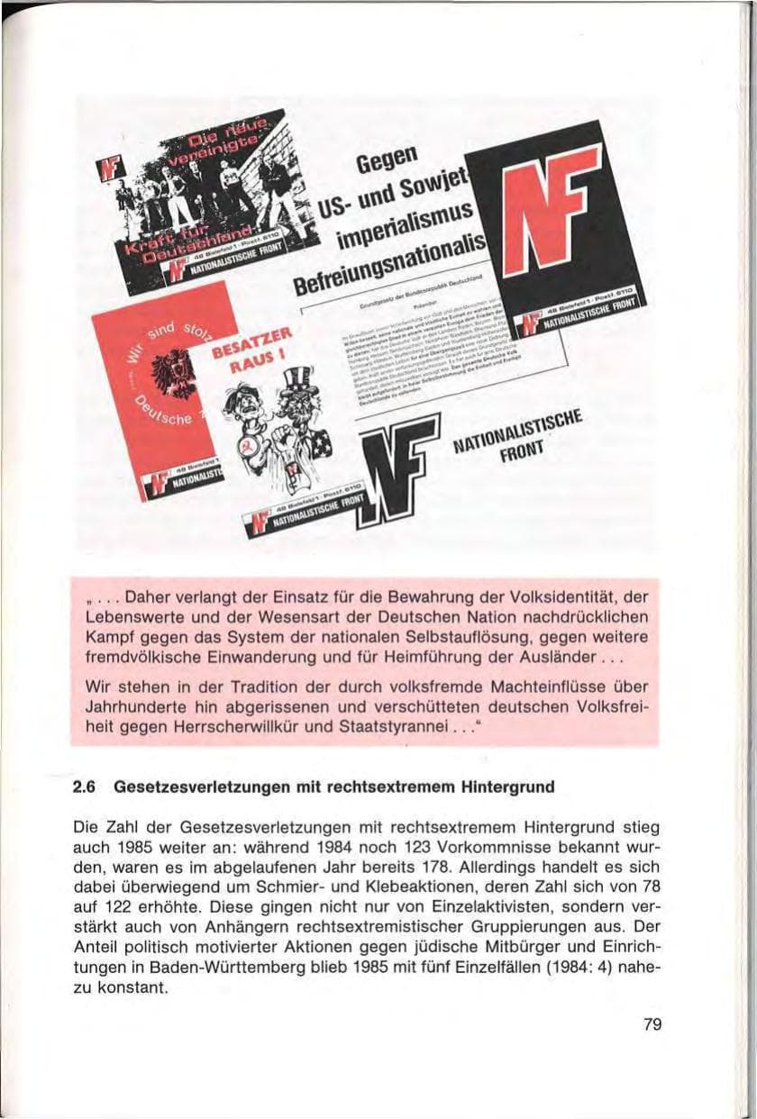 Seite 81 des Verfassungsschutzbericht 1985 Baden-Württemberg