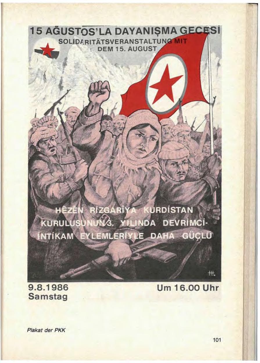 Seite 103 des Verfassungsschutzbericht 1986 Baden-Württemberg