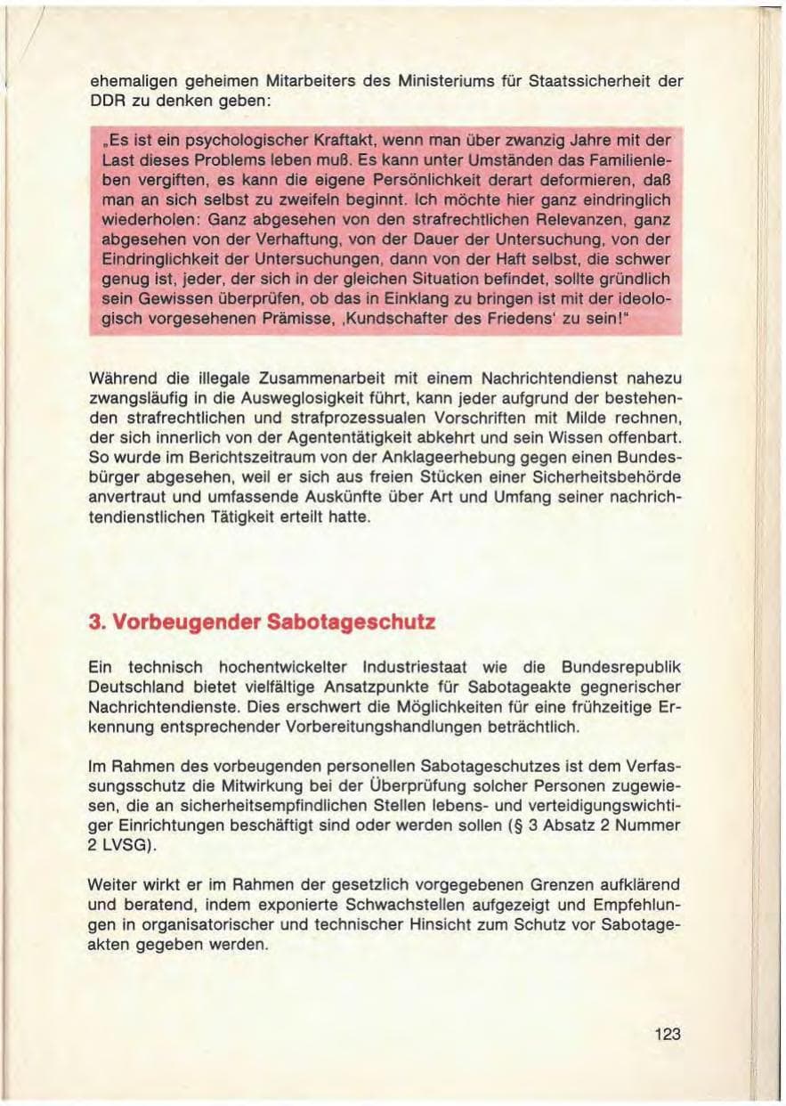 Seite 125 des Verfassungsschutzbericht 1986 Baden-Württemberg