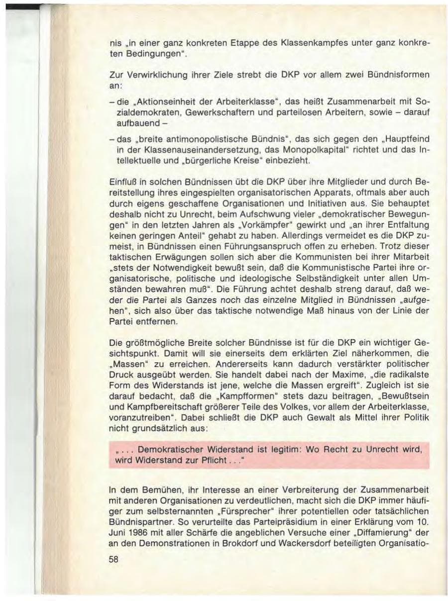 Seite 60 des Verfassungsschutzbericht 1986 Baden-Württemberg