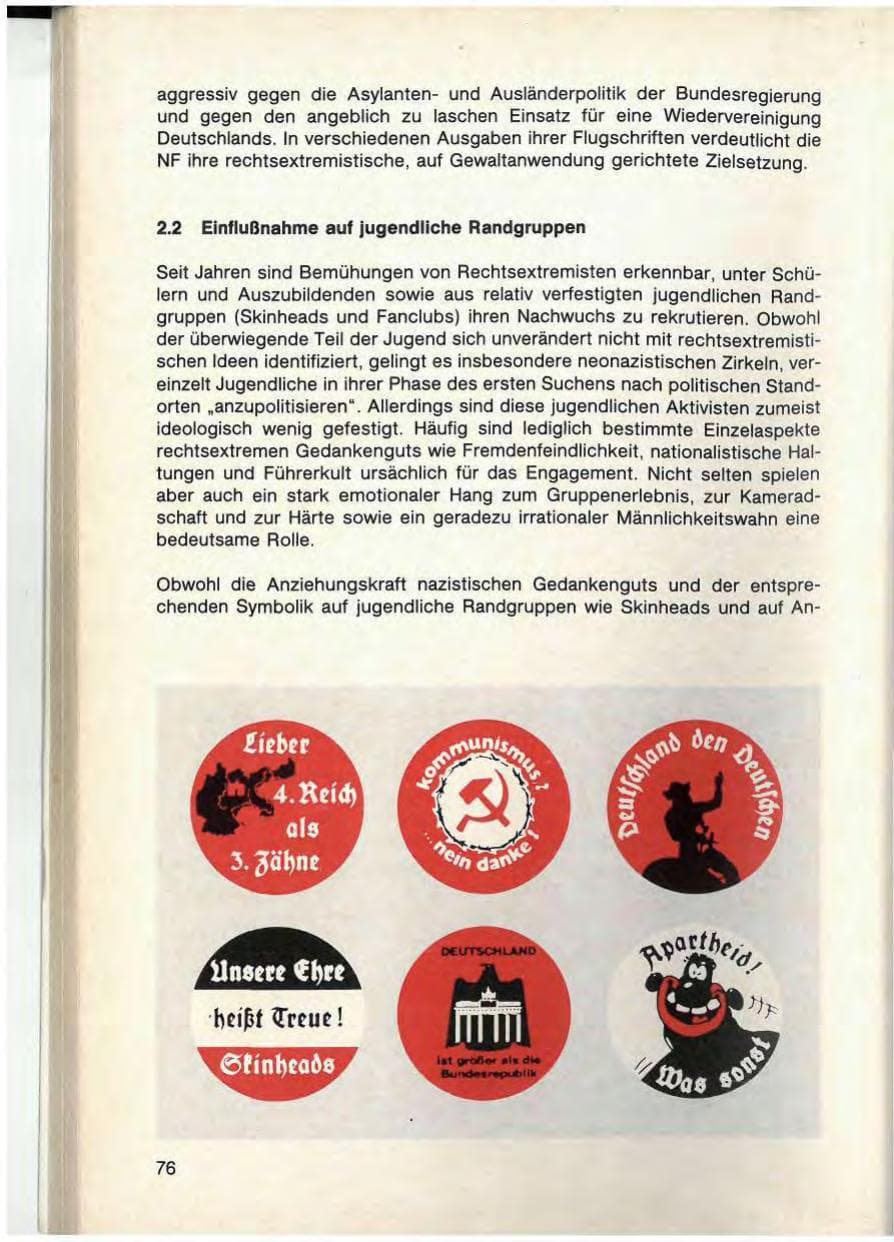 Seite 78 des Verfassungsschutzbericht 1986 Baden-Württemberg