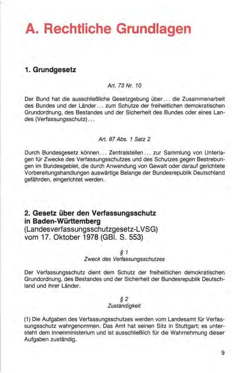 Seite 11 des Verfassungsschutzbericht 1987 Baden-Württemberg