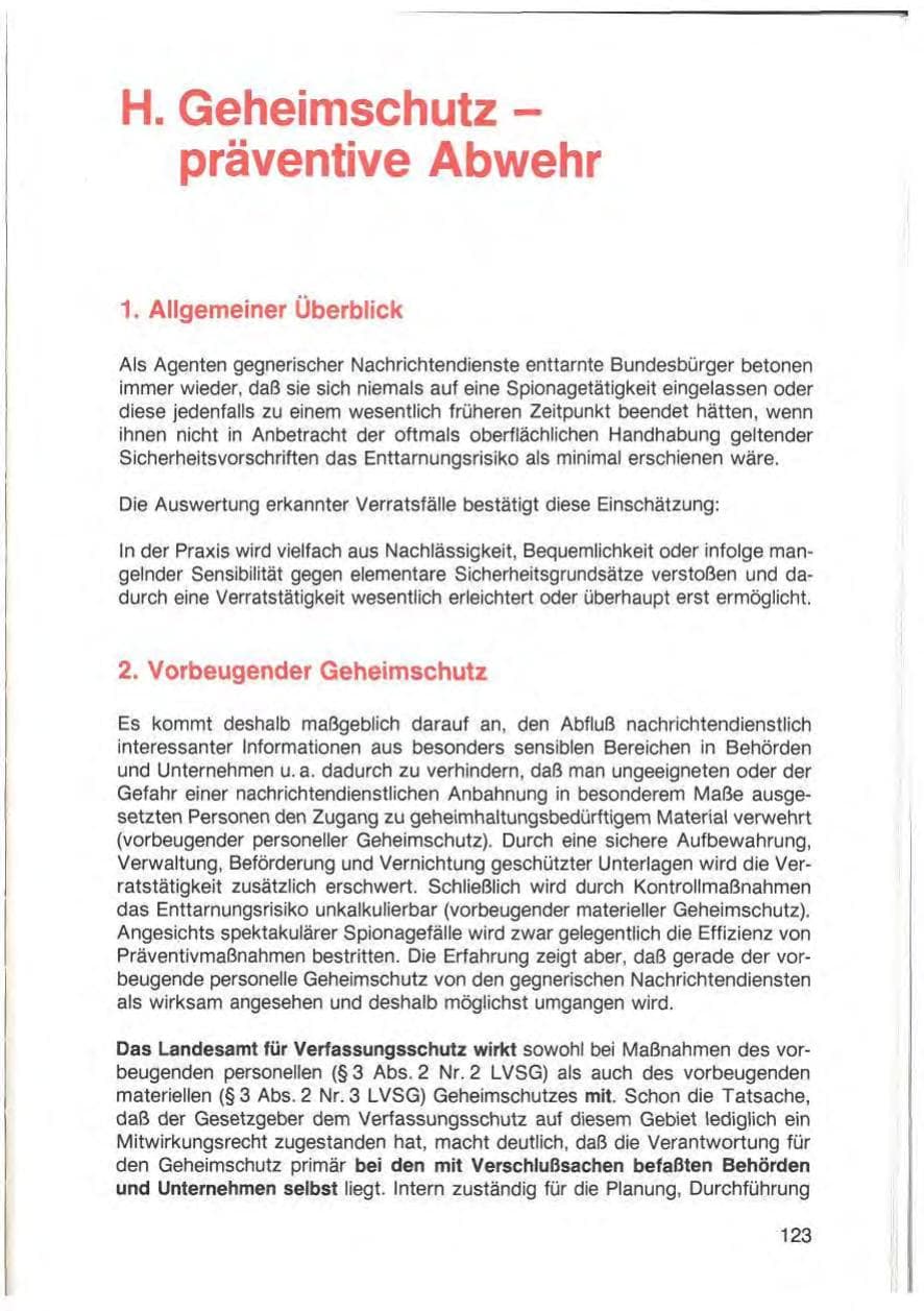 Seite 125 des Verfassungsschutzbericht 1987 Baden-Württemberg