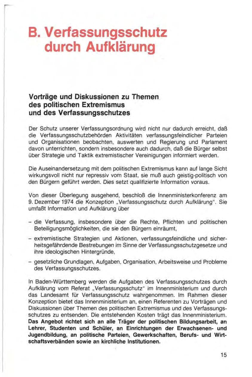 Seite 17 des Verfassungsschutzbericht 1987 Baden-Württemberg
