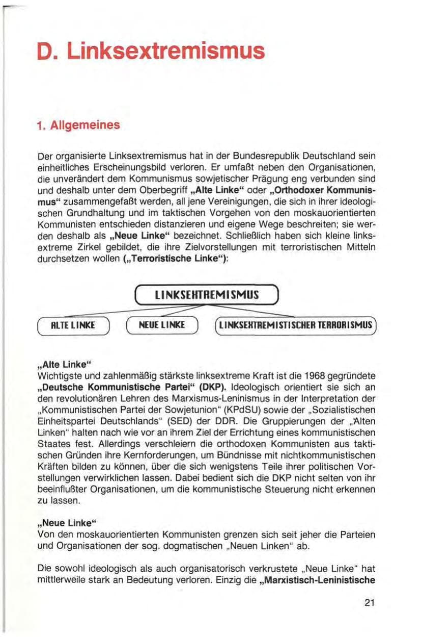 Seite 23 des Verfassungsschutzbericht 1987 Baden-Württemberg