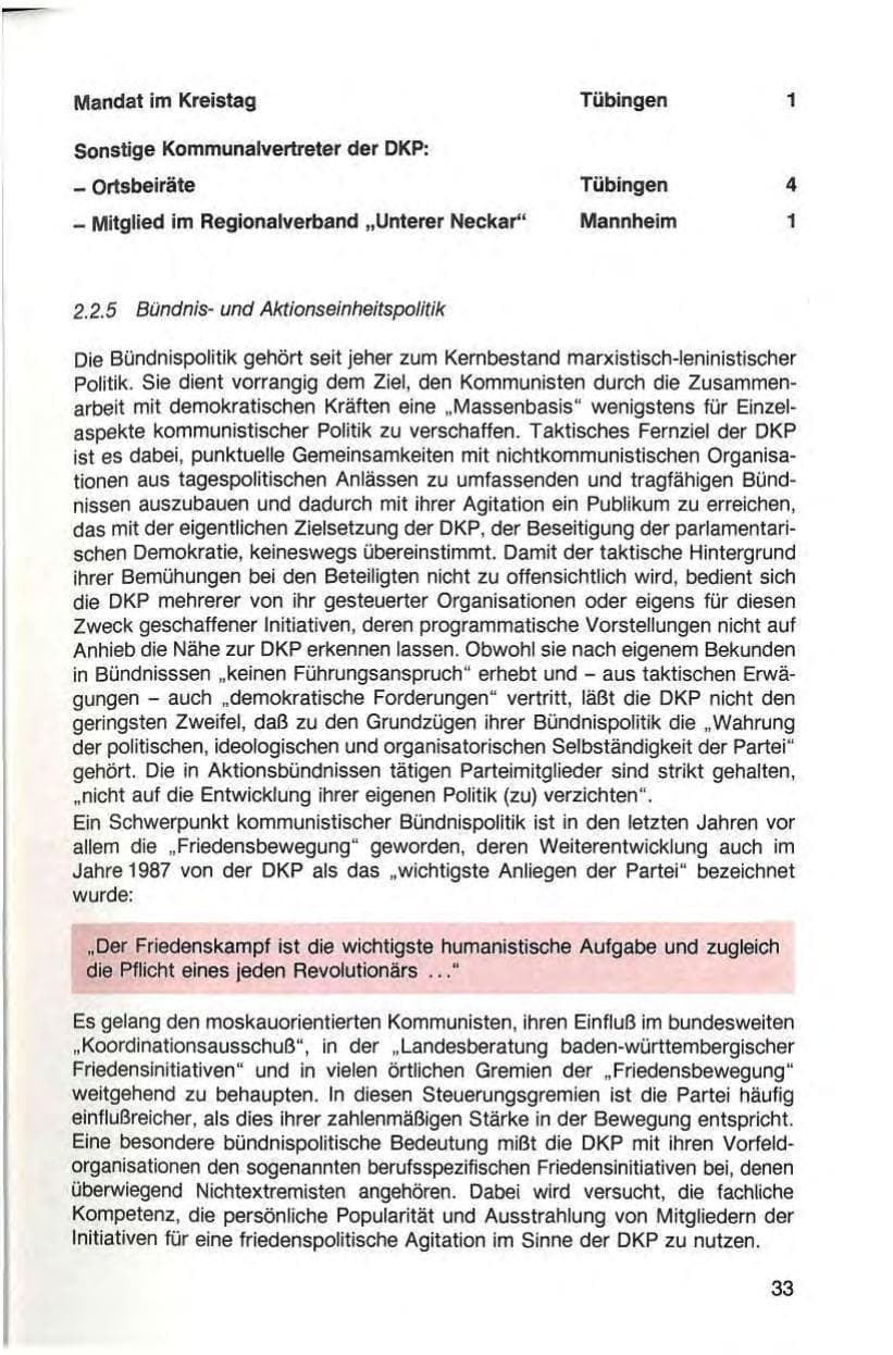 Seite 35 des Verfassungsschutzbericht 1987 Baden-Württemberg