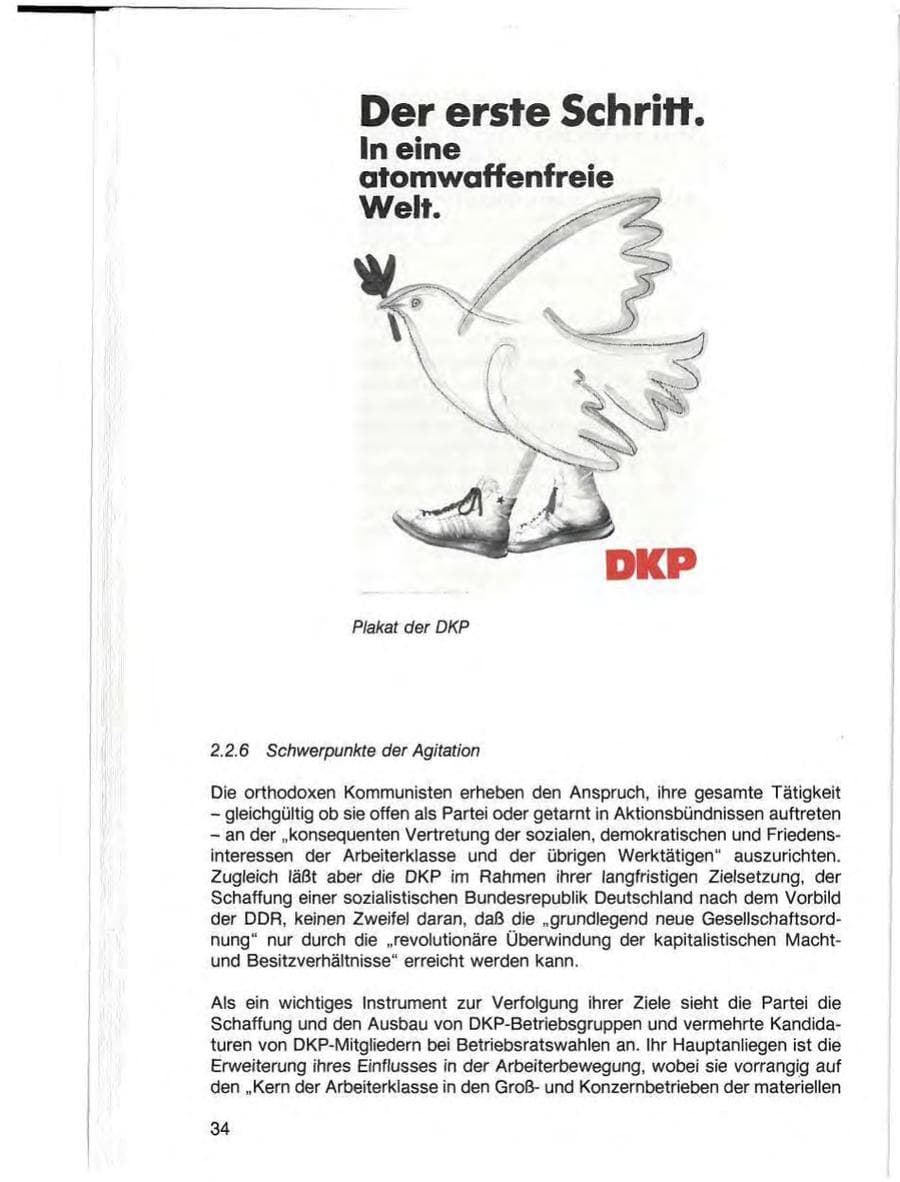 Seite 36 des Verfassungsschutzbericht 1987 Baden-Württemberg