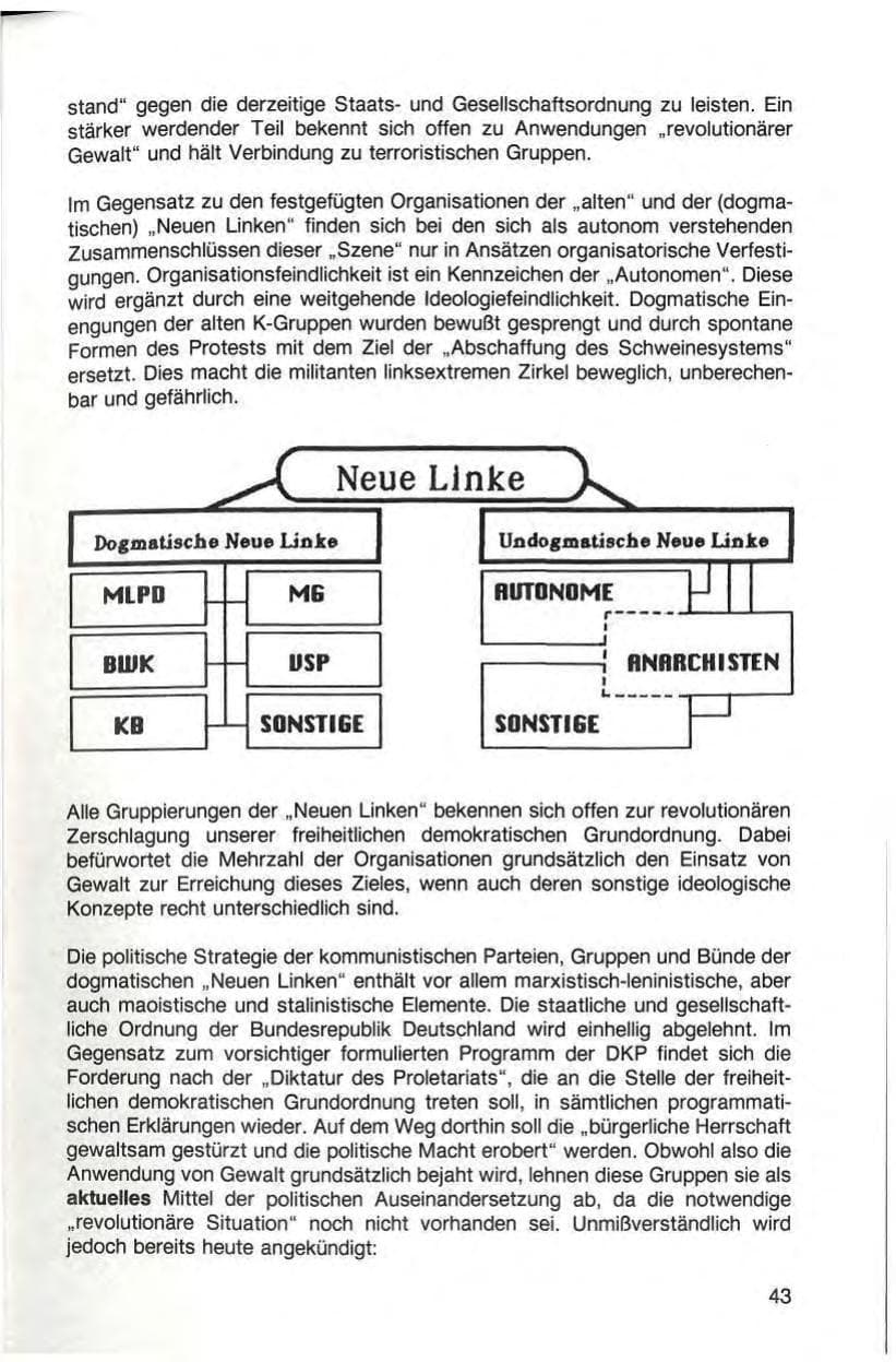 Seite 45 des Verfassungsschutzbericht 1987 Baden-Württemberg