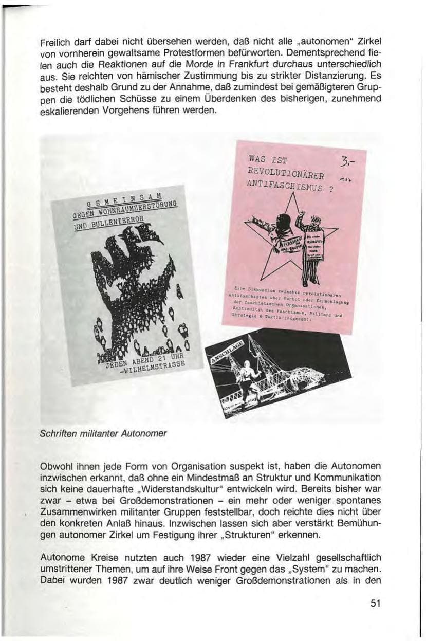 Seite 53 des Verfassungsschutzbericht 1987 Baden-Württemberg