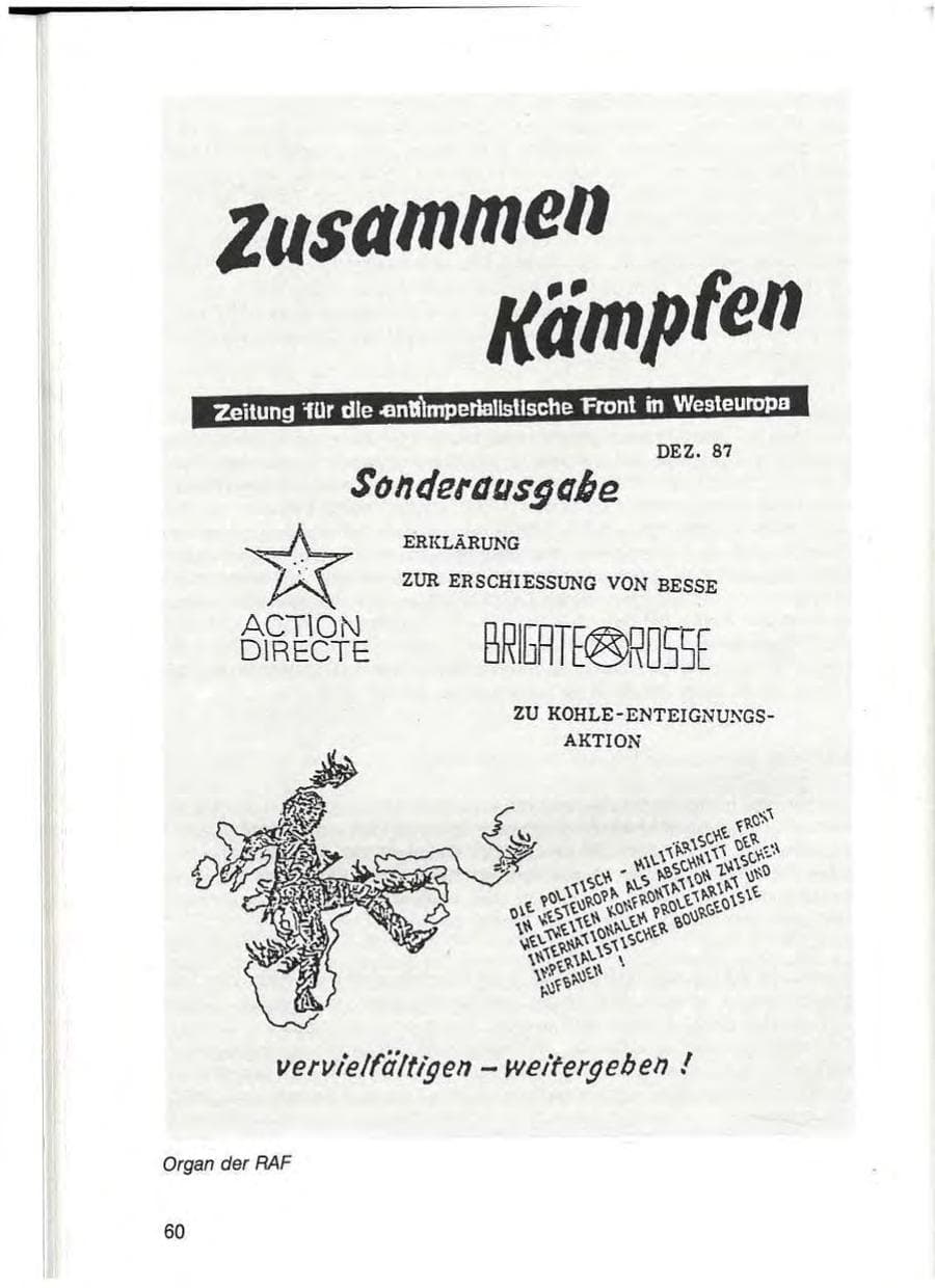 Seite 62 des Verfassungsschutzbericht 1987 Baden-Württemberg