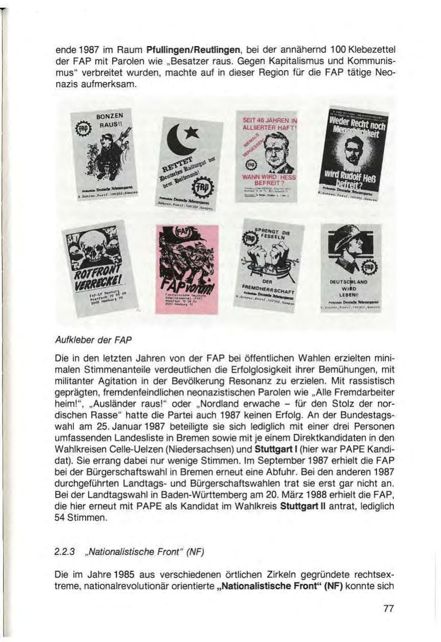 Seite 79 des Verfassungsschutzbericht 1987 Baden-Württemberg