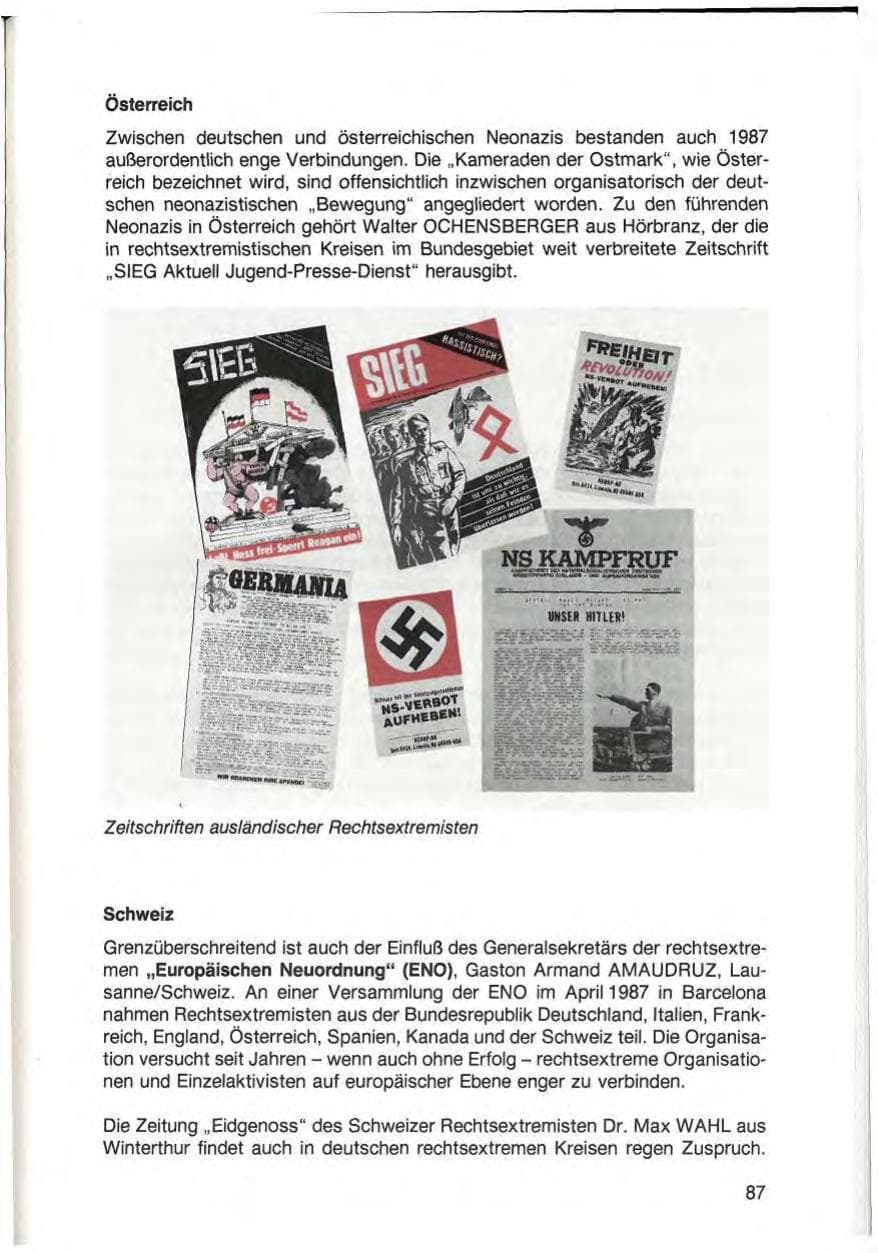 Seite 89 des Verfassungsschutzbericht 1987 Baden-Württemberg