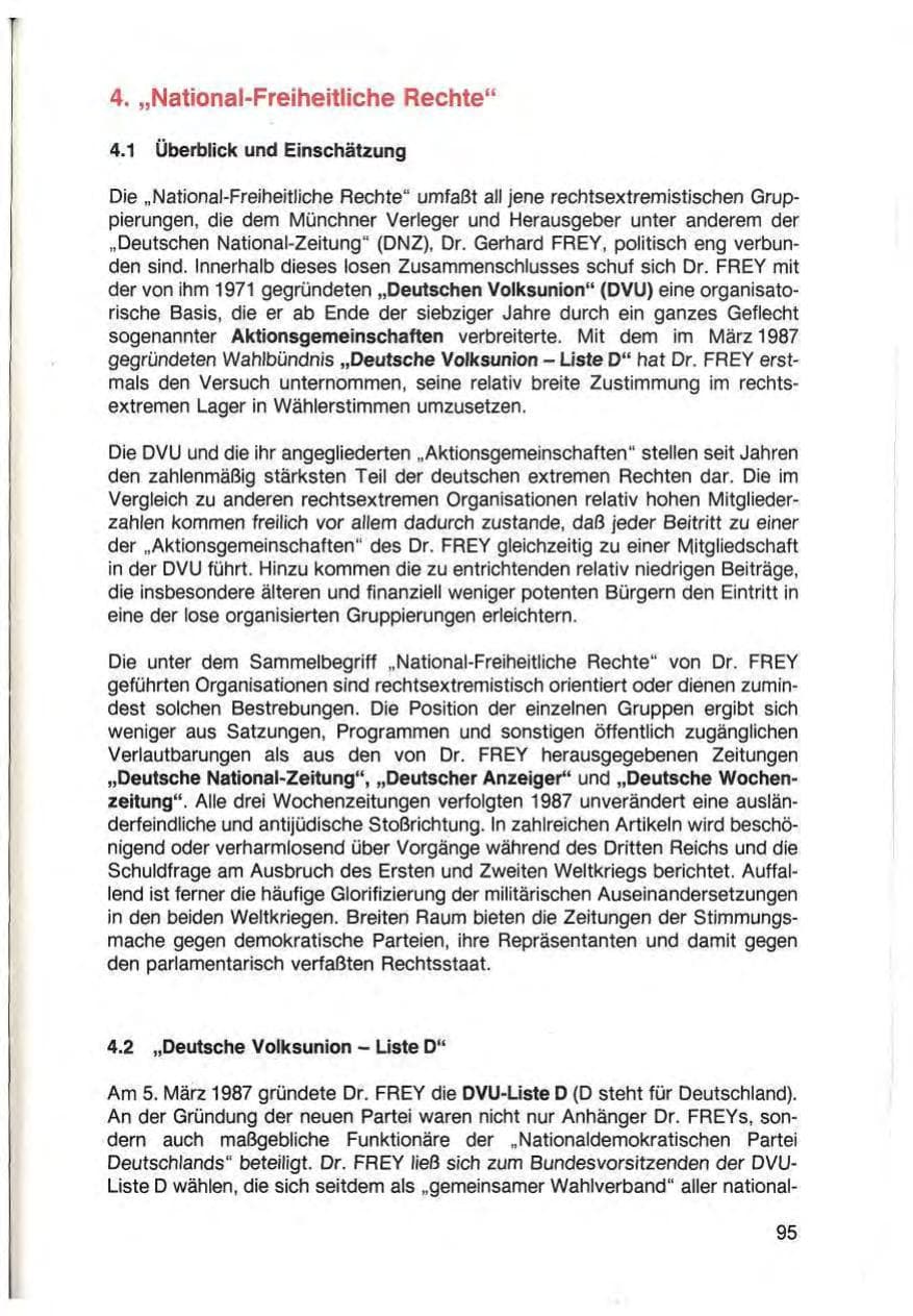 Seite 97 des Verfassungsschutzbericht 1987 Baden-Württemberg