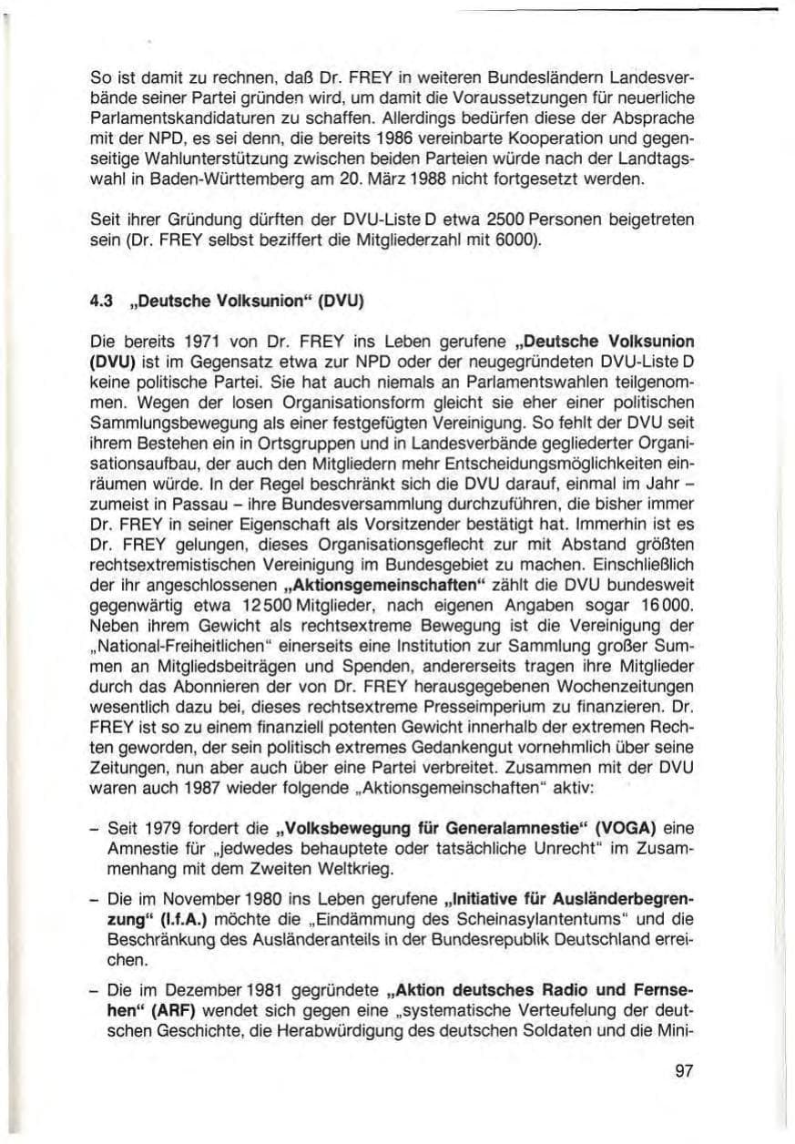 Seite 99 des Verfassungsschutzbericht 1987 Baden-Württemberg
