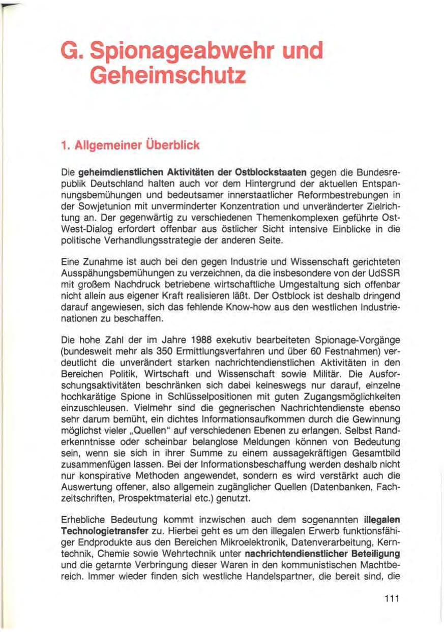 Seite 113 des Verfassungsschutzbericht 1988 Baden-Württemberg