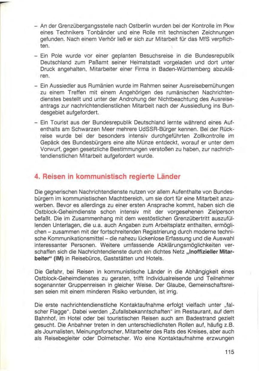 Seite 117 des Verfassungsschutzbericht 1988 Baden-Württemberg