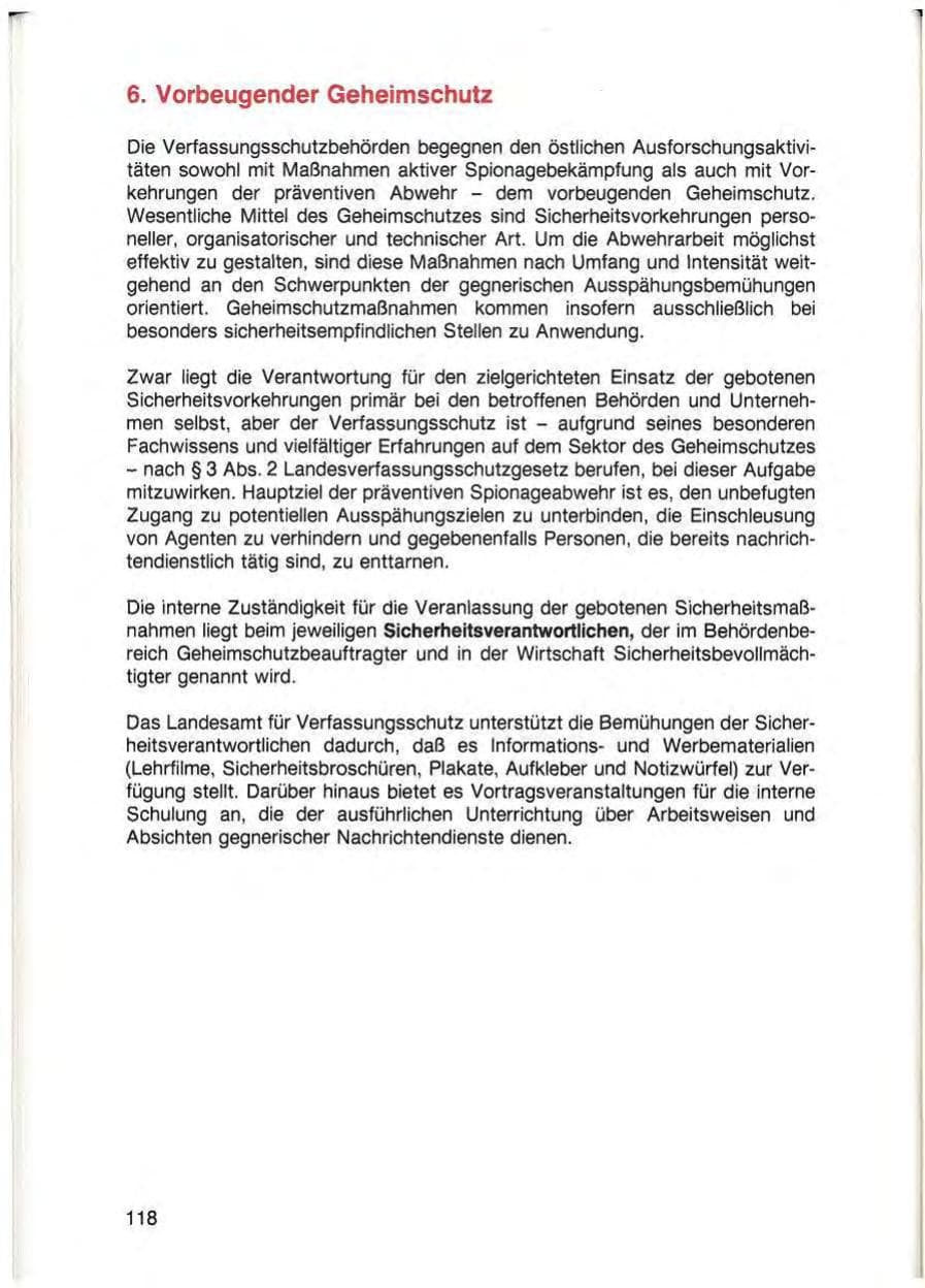 Seite 120 des Verfassungsschutzbericht 1988 Baden-Württemberg