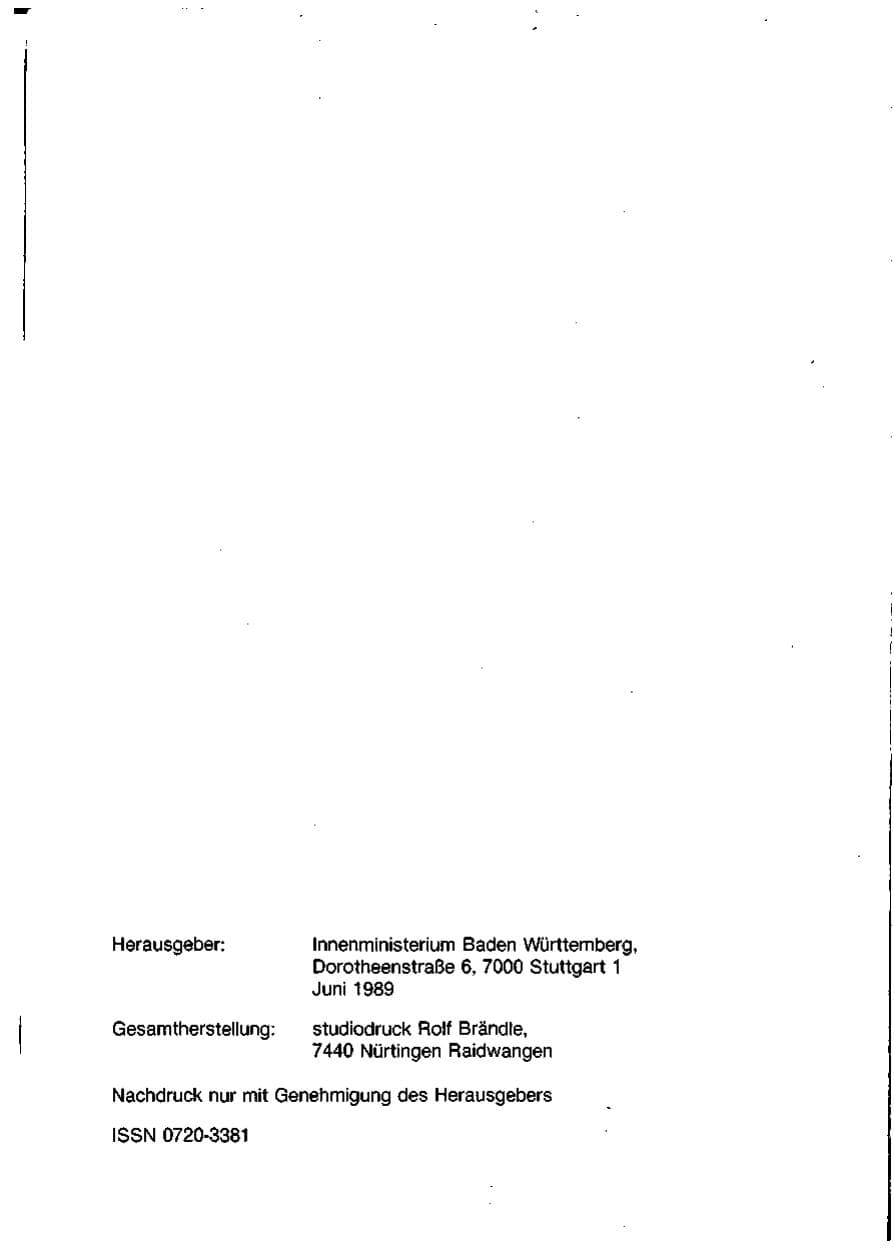 Seite 4 des Verfassungsschutzbericht 1988 Baden-Württemberg