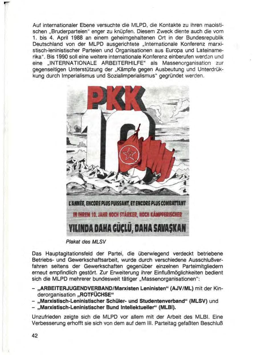 Seite 44 des Verfassungsschutzbericht 1988 Baden-Württemberg