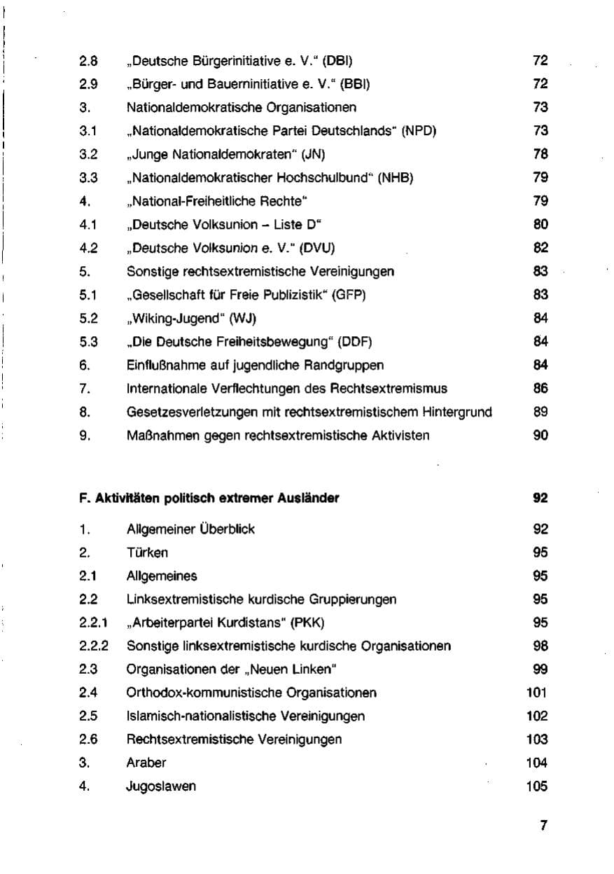 Seite 9 des Verfassungsschutzbericht 1988 Baden-Württemberg