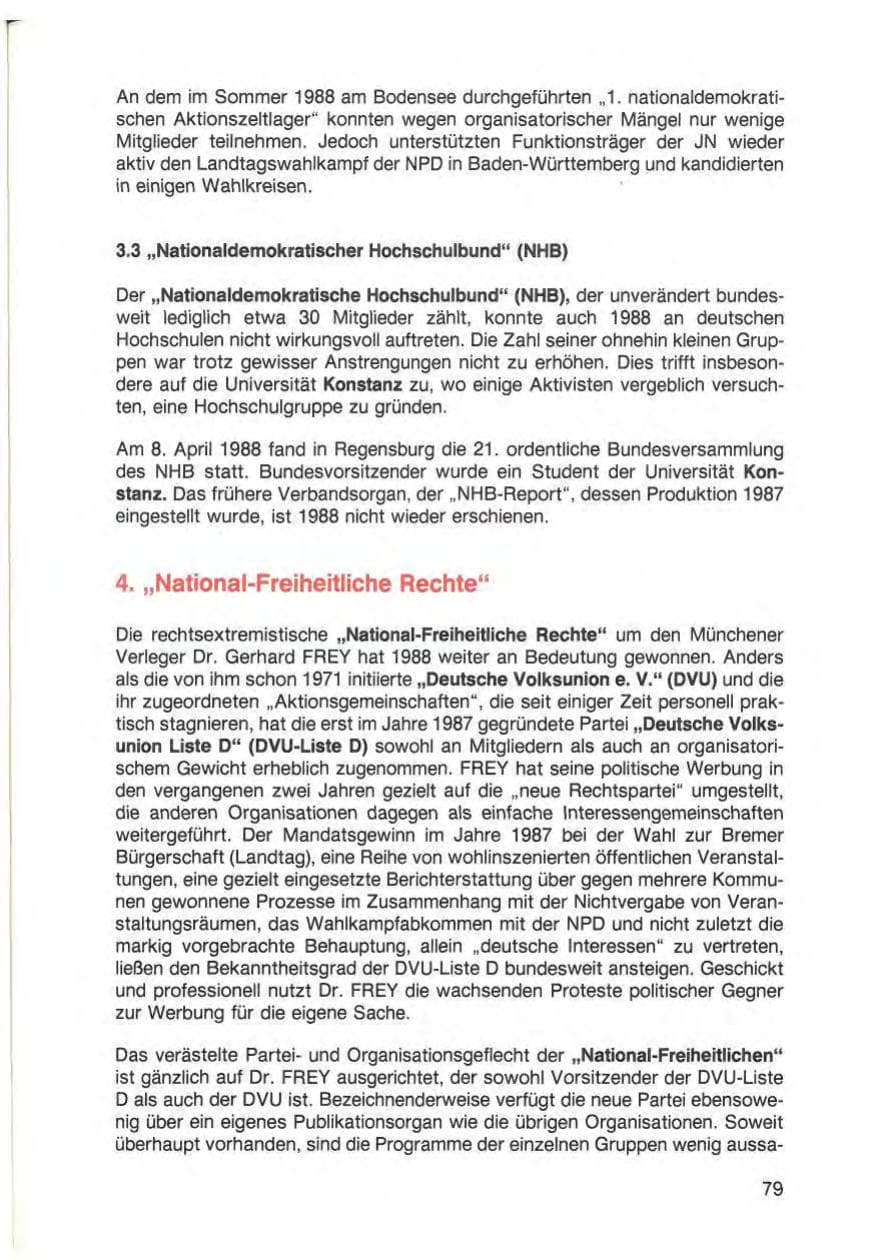 Seite 81 des Verfassungsschutzbericht 1988 Baden-Württemberg