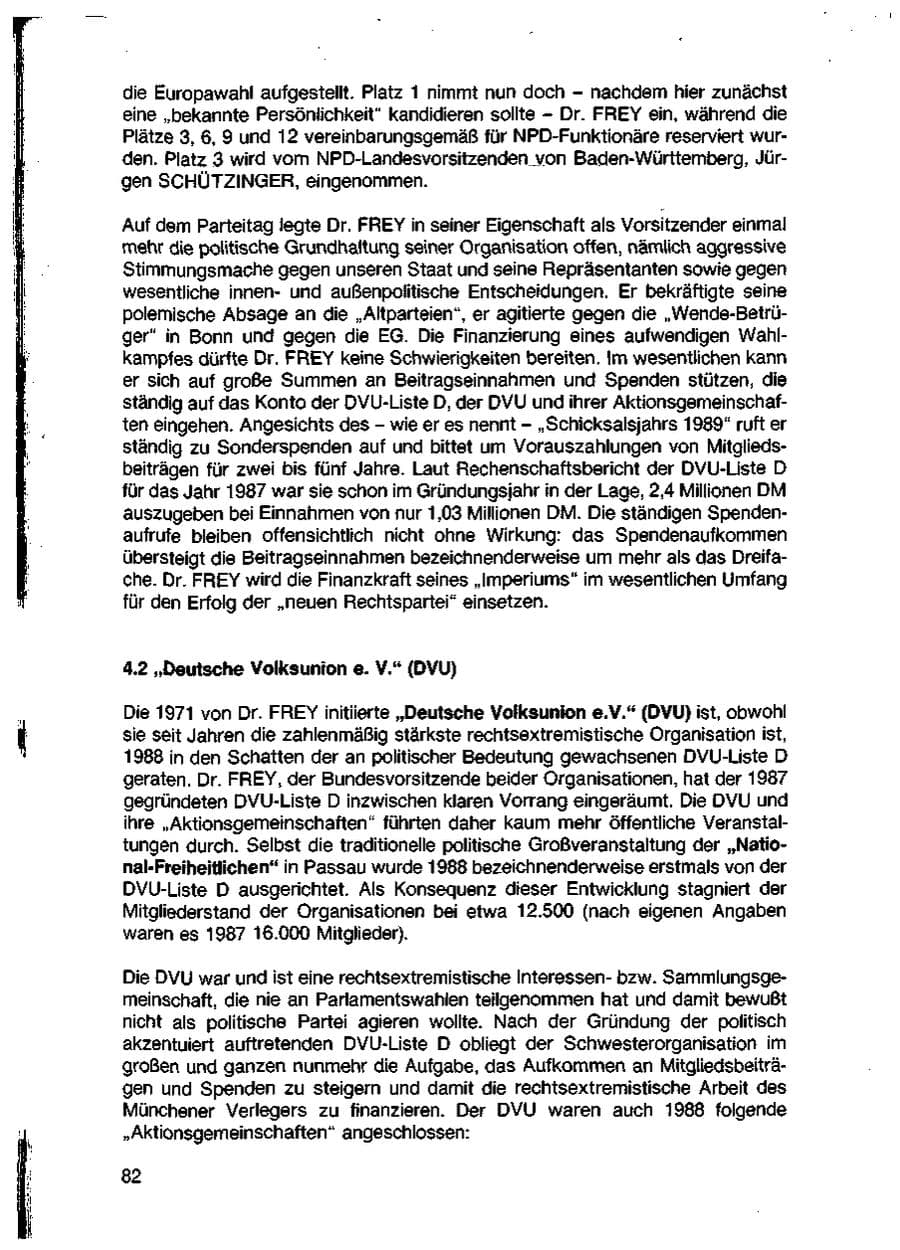 Seite 84 des Verfassungsschutzbericht 1988 Baden-Württemberg
