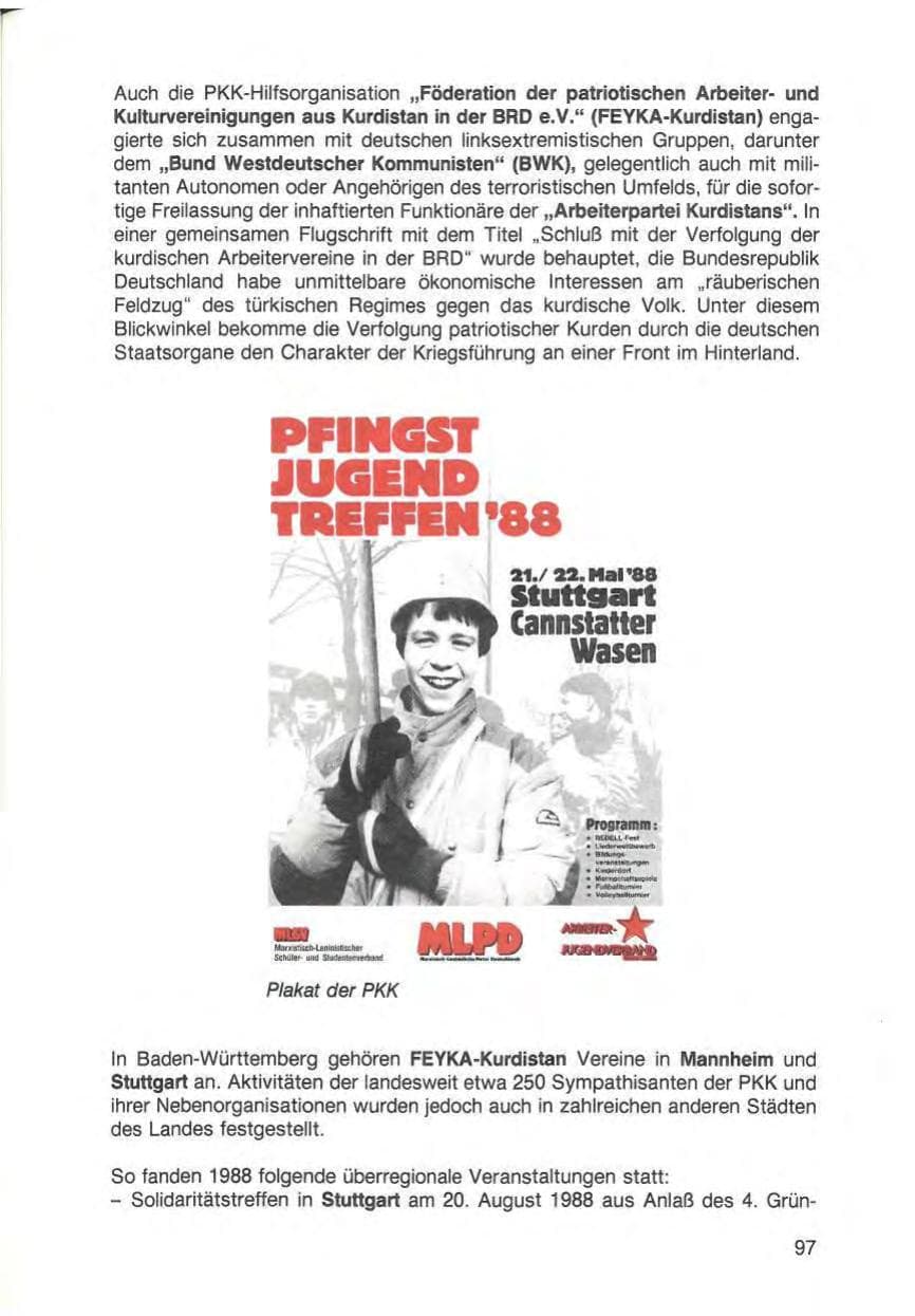 Seite 99 des Verfassungsschutzbericht 1988 Baden-Württemberg