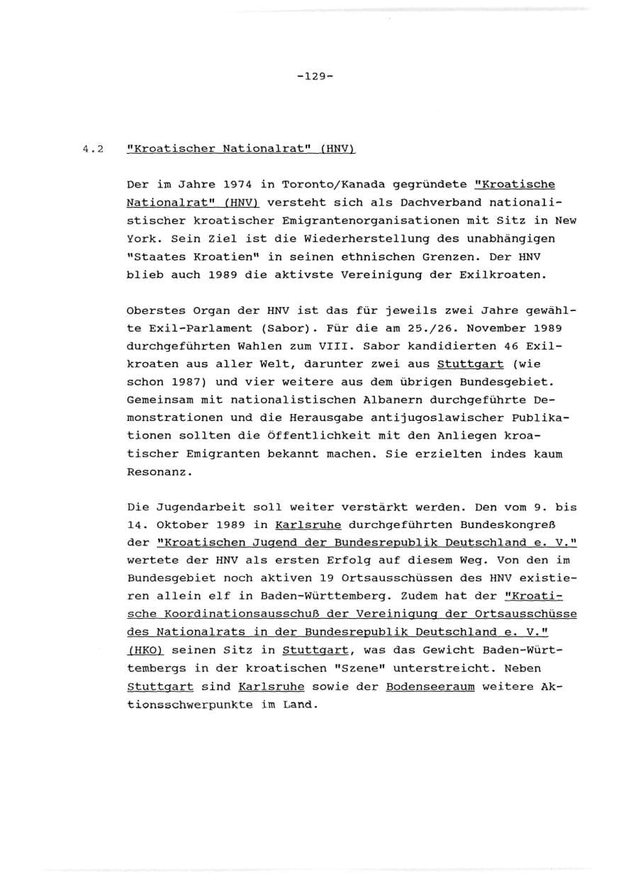 Seite 130 des Verfassungsschutzbericht 1989 Baden-Württemberg