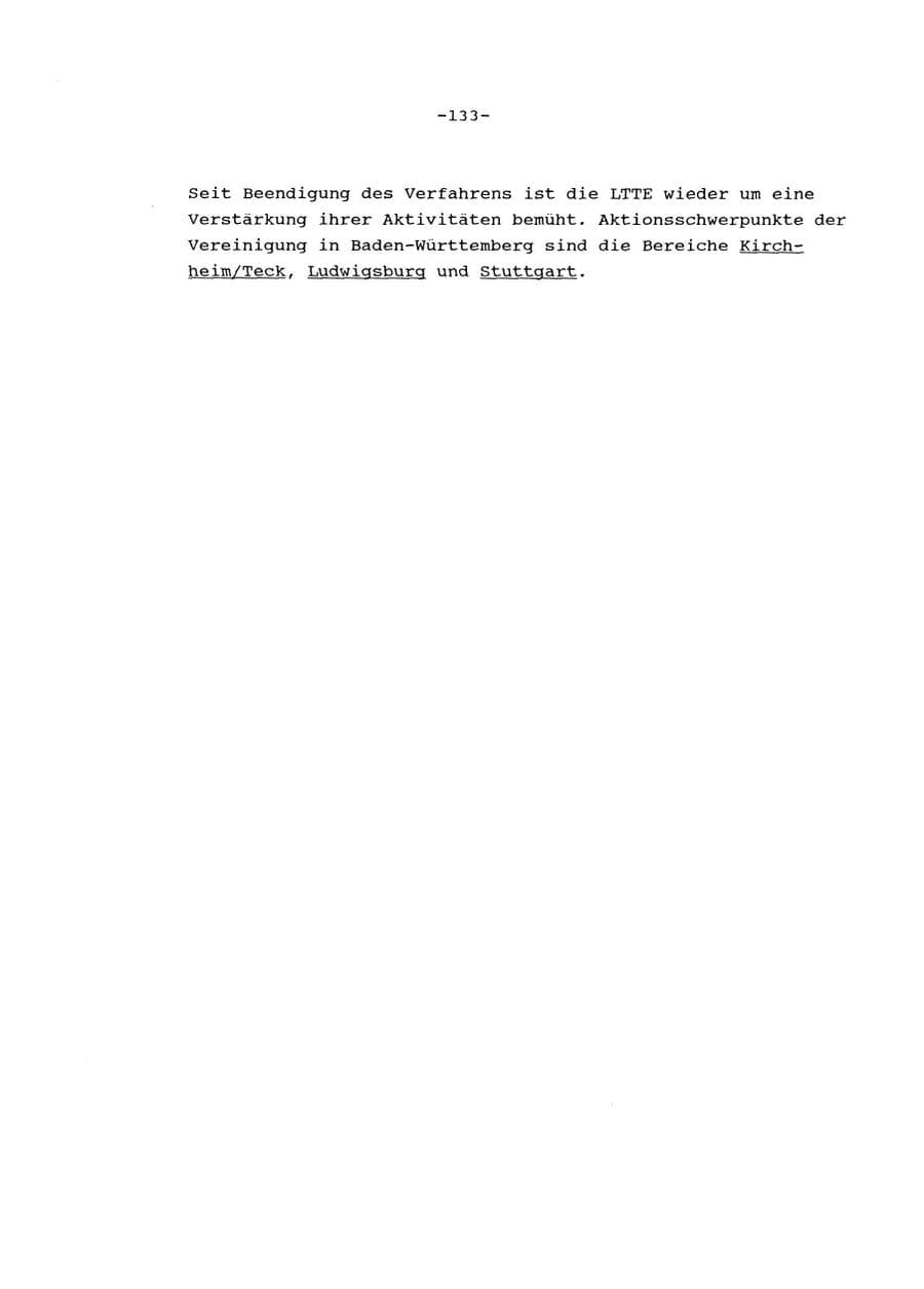 Seite 134 des Verfassungsschutzbericht 1989 Baden-Württemberg