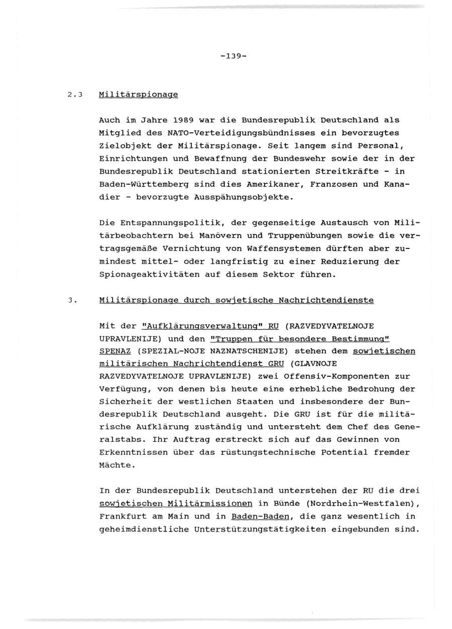Seite 140 des Verfassungsschutzbericht 1989 Baden-Württemberg
