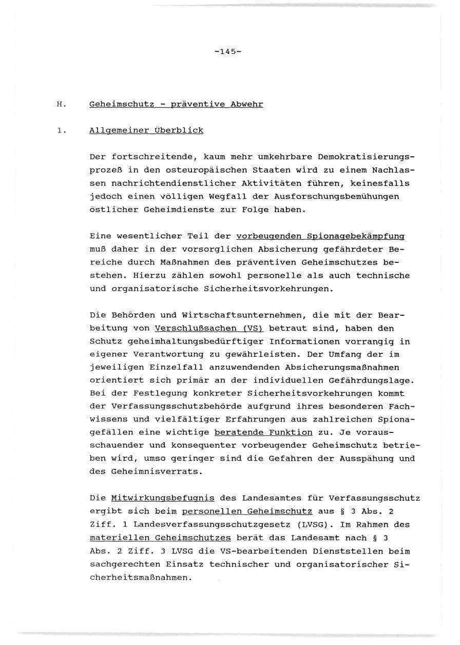 Seite 146 des Verfassungsschutzbericht 1989 Baden-Württemberg