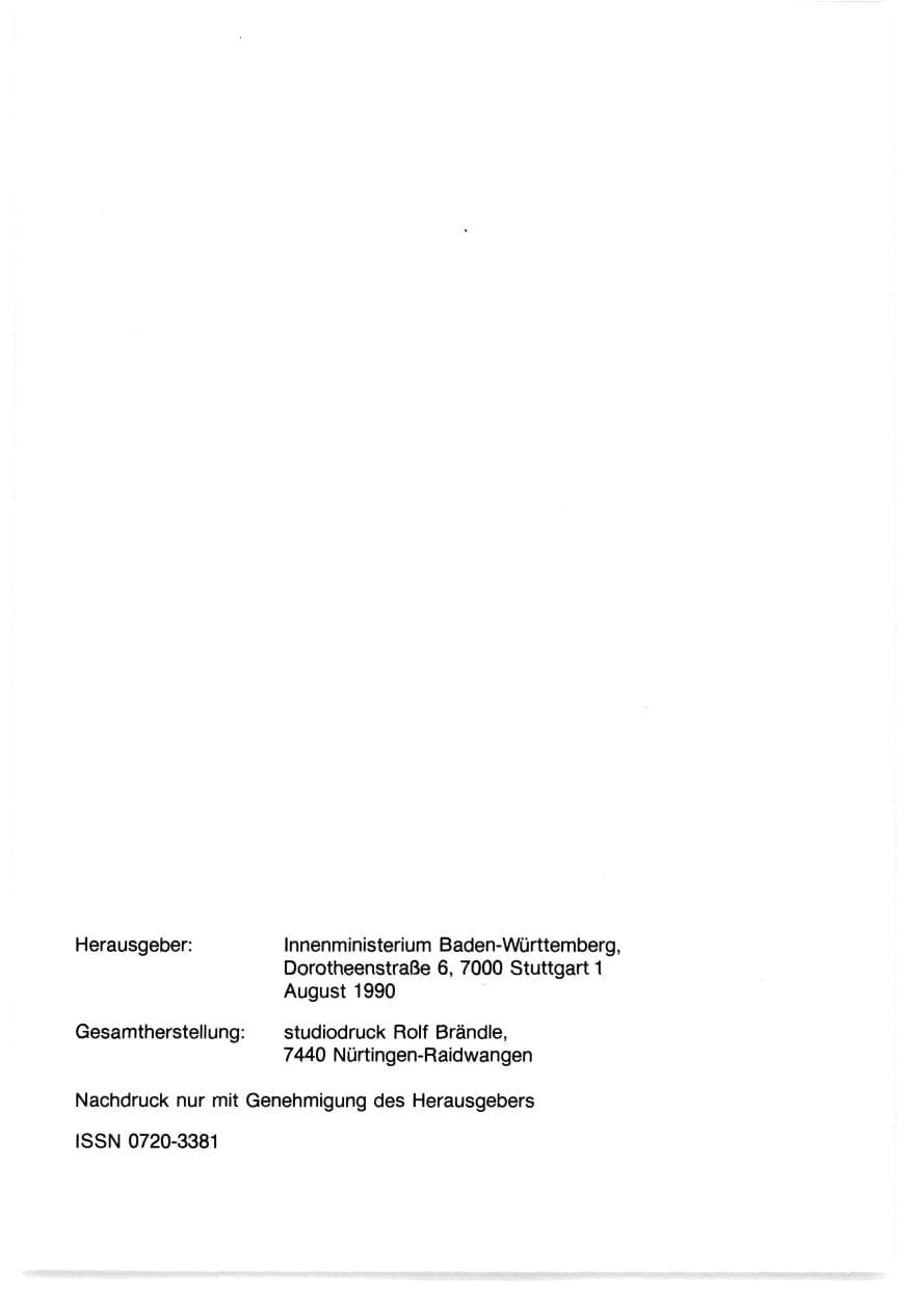 Seite 3 des Verfassungsschutzbericht 1989 Baden-Württemberg