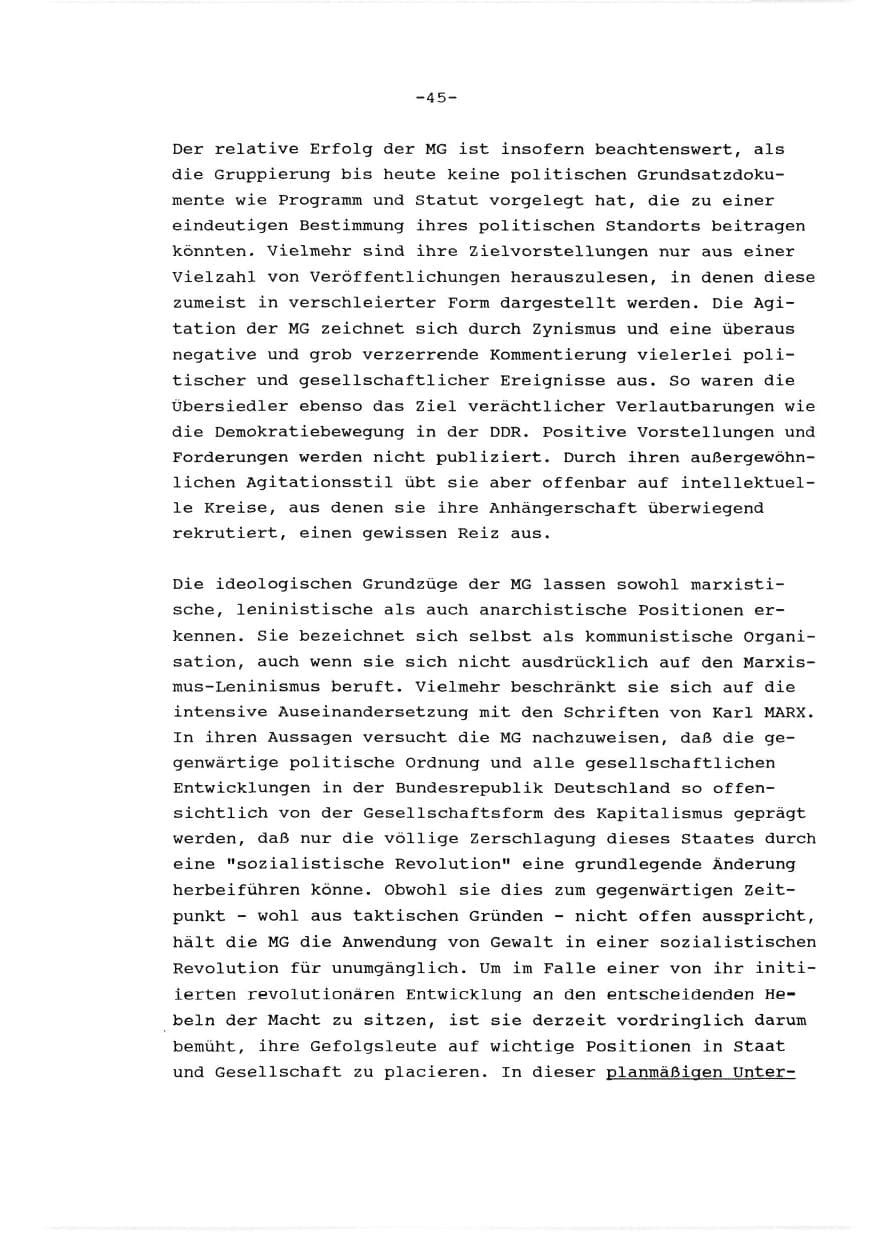 Seite 46 des Verfassungsschutzbericht 1989 Baden-Württemberg