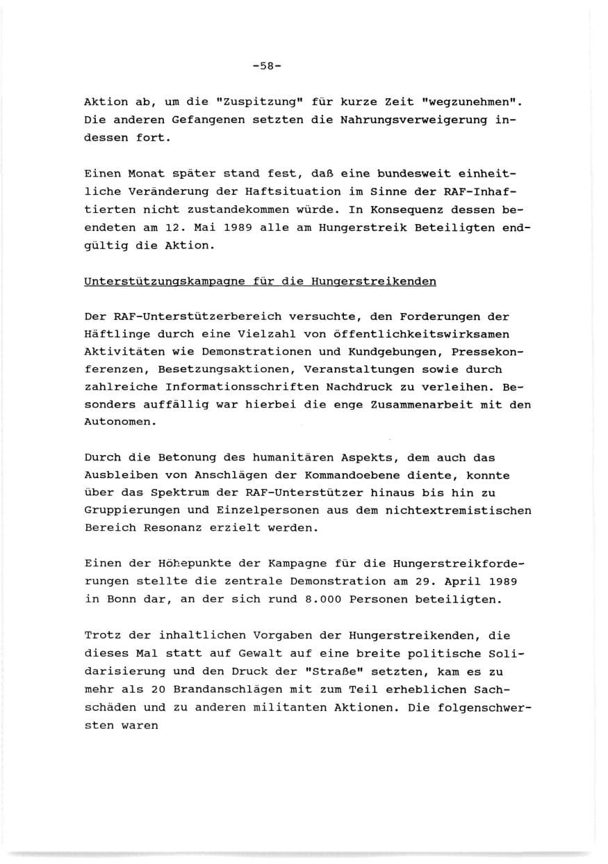 Seite 59 des Verfassungsschutzbericht 1989 Baden-Württemberg