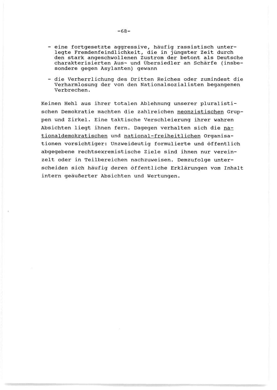 Seite 69 des Verfassungsschutzbericht 1989 Baden-Württemberg