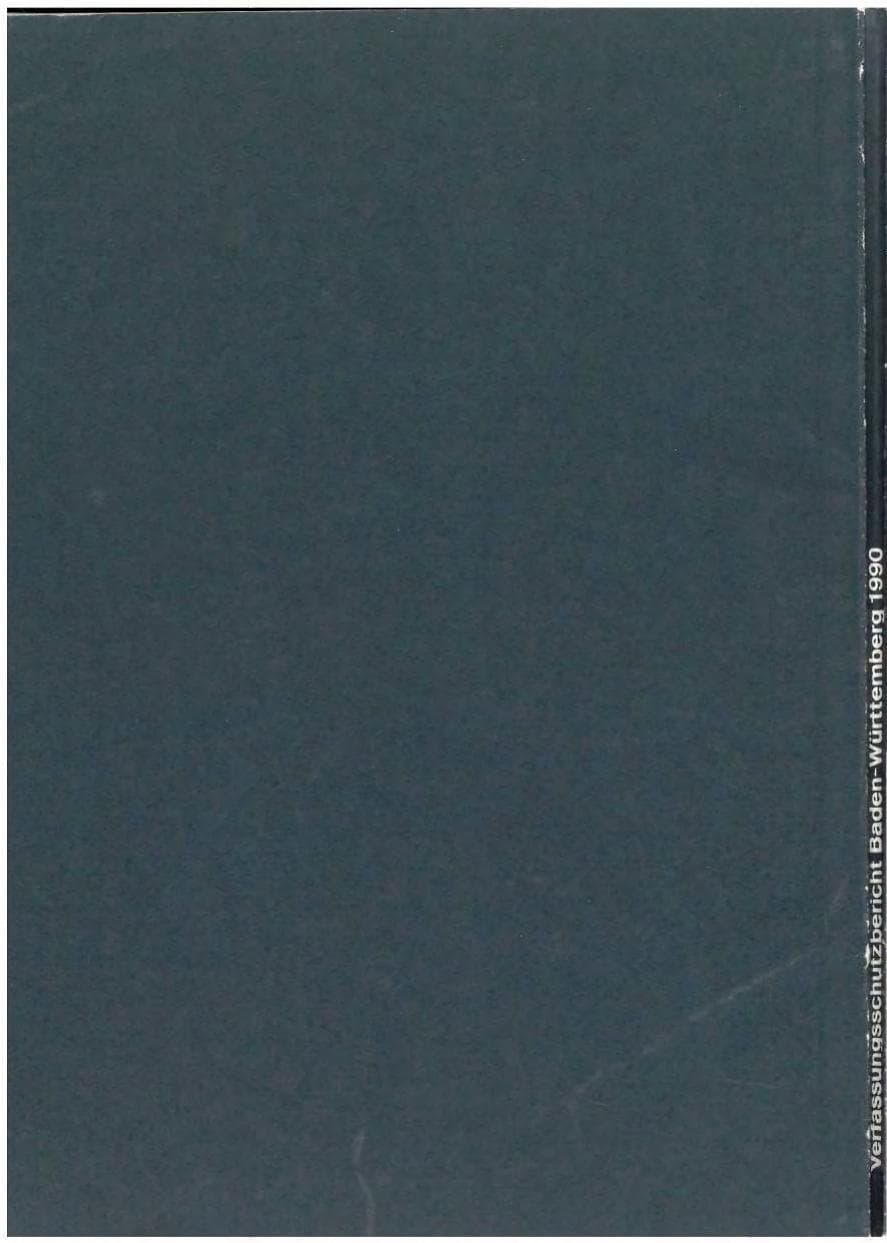 Seite 142 des Verfassungsschutzbericht 1990 Baden-Württemberg