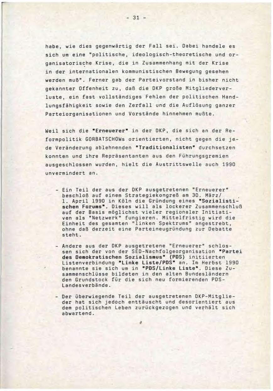 Seite 31 des Verfassungsschutzbericht 1990 Baden-Württemberg