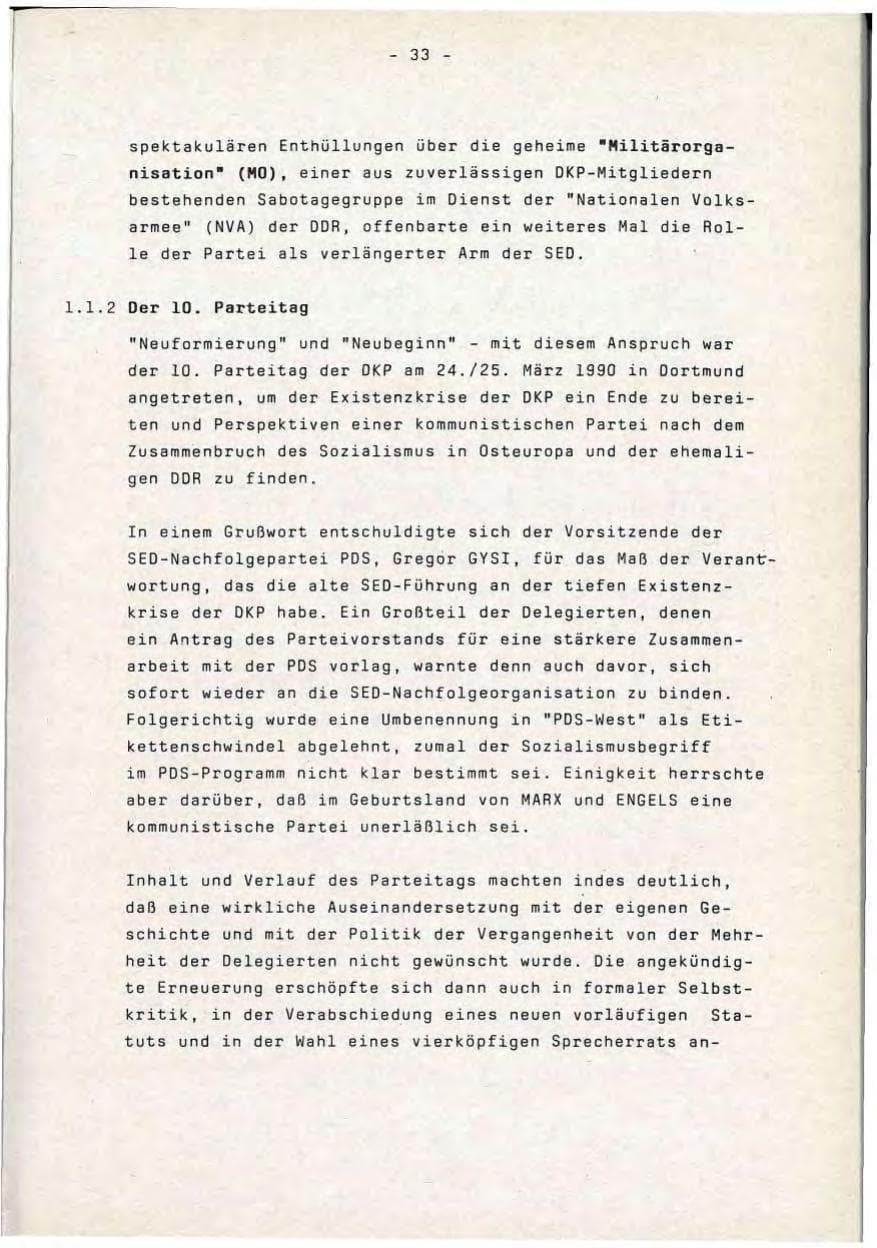 Seite 33 des Verfassungsschutzbericht 1990 Baden-Württemberg
