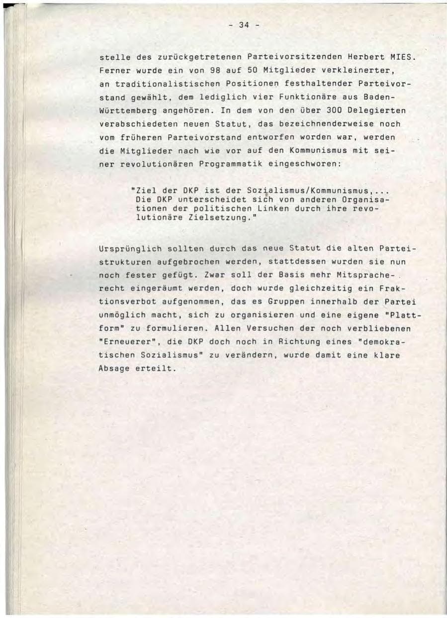 Seite 34 des Verfassungsschutzbericht 1990 Baden-Württemberg