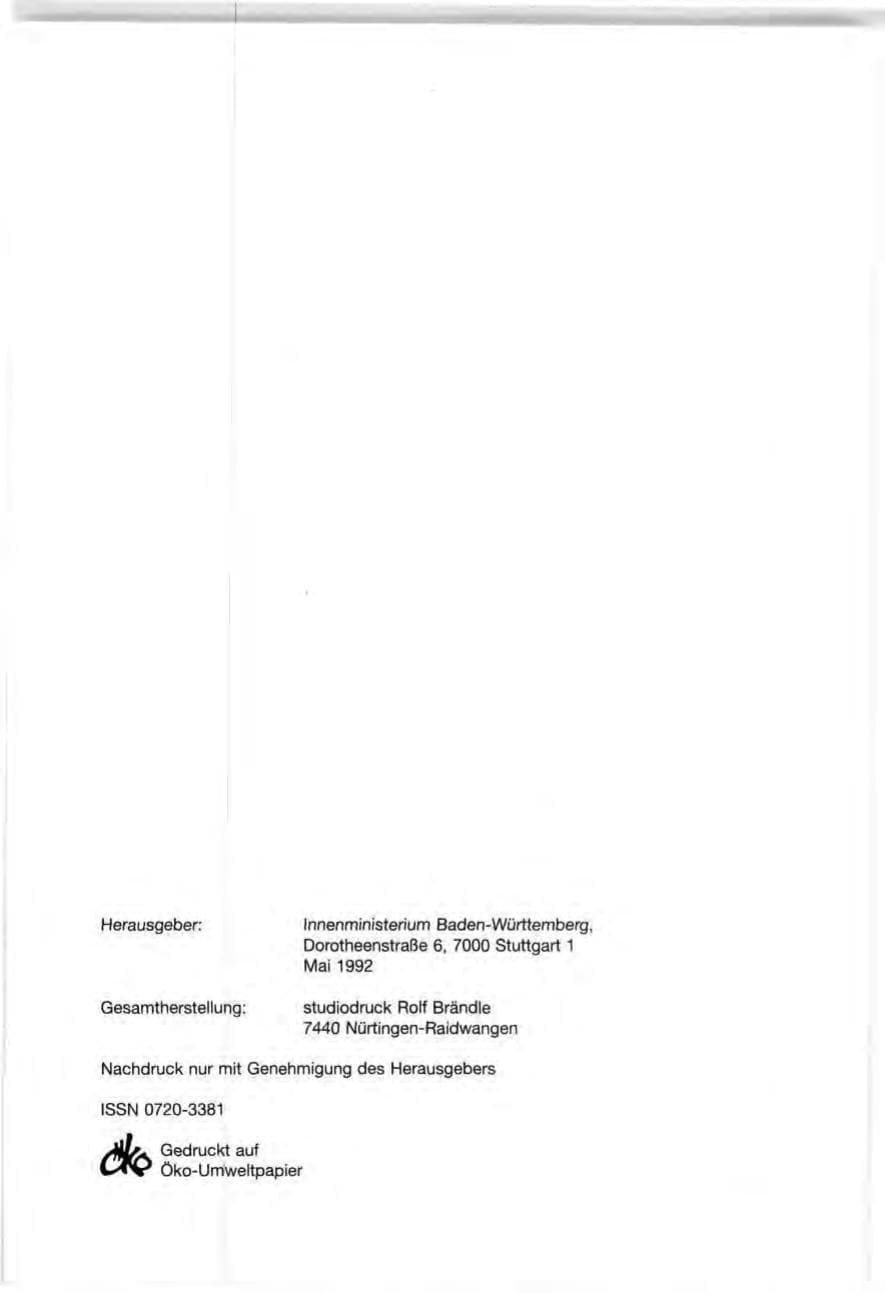 Seite 2 des Verfassungsschutzbericht 1991 Baden-Württemberg