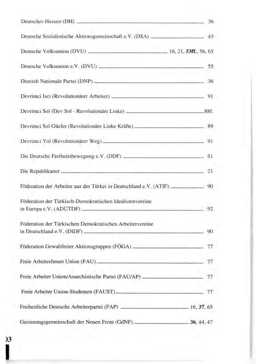 Seite 105 des Verfassungsschutzbericht 1992 Baden-Württemberg