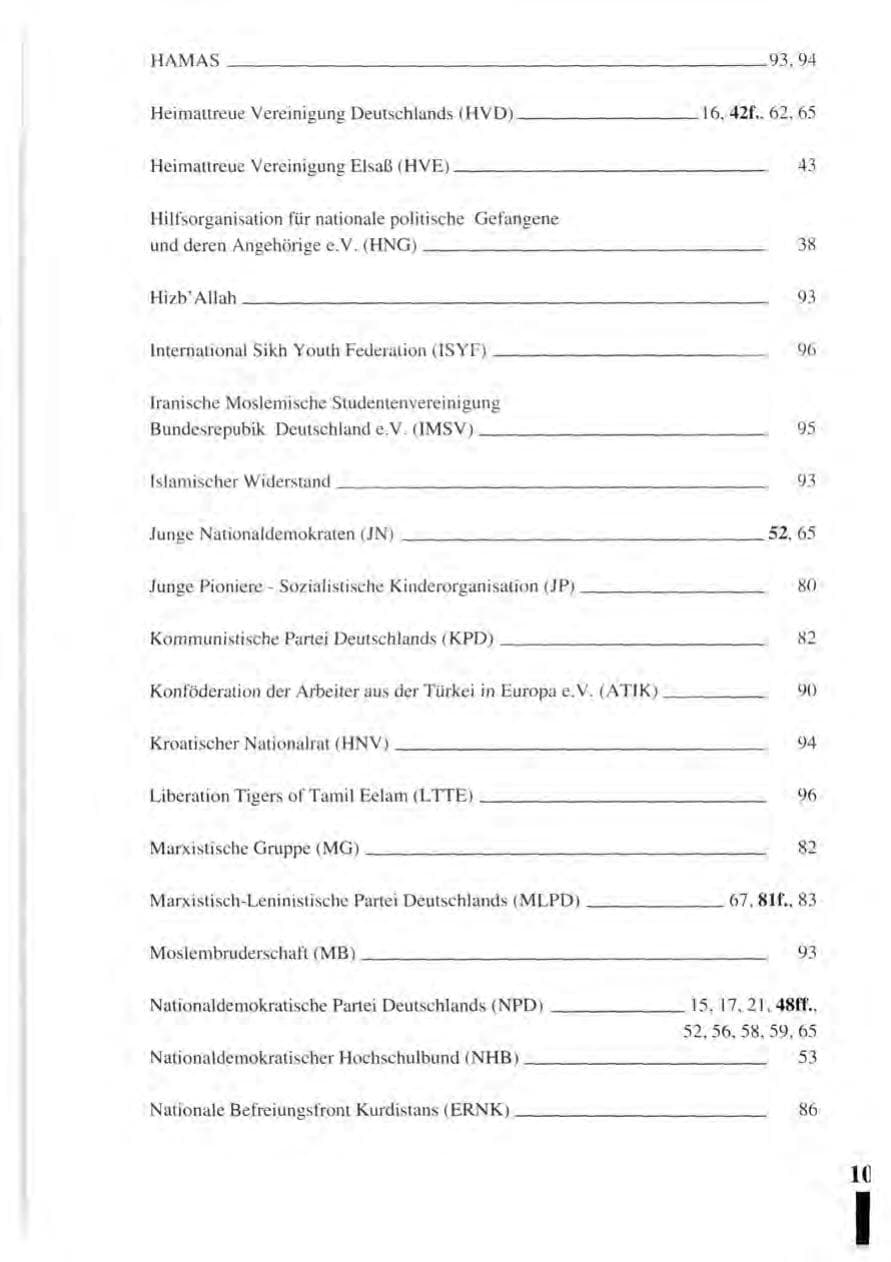 Seite 106 des Verfassungsschutzbericht 1992 Baden-Württemberg