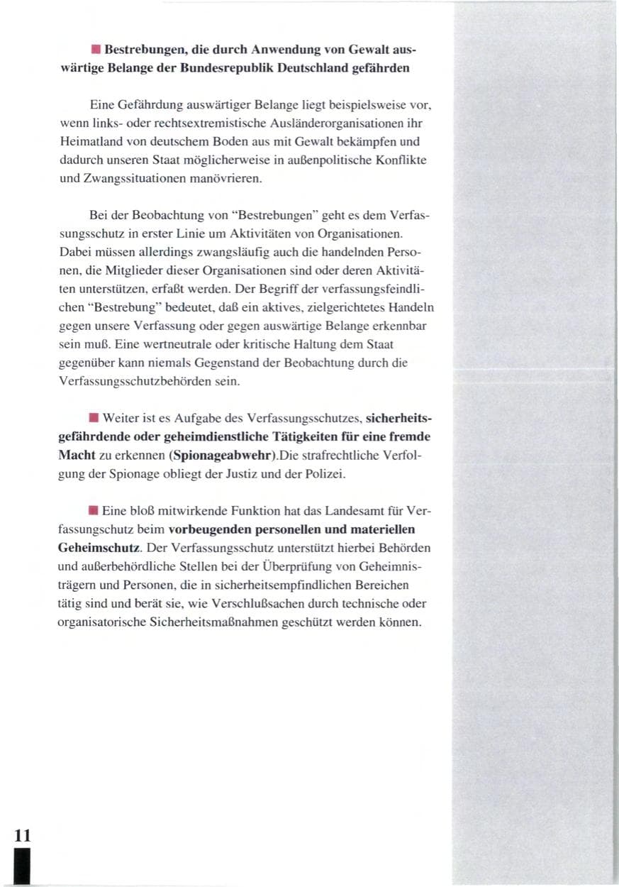 Seite 13 des Verfassungsschutzbericht 1992 Baden-Württemberg