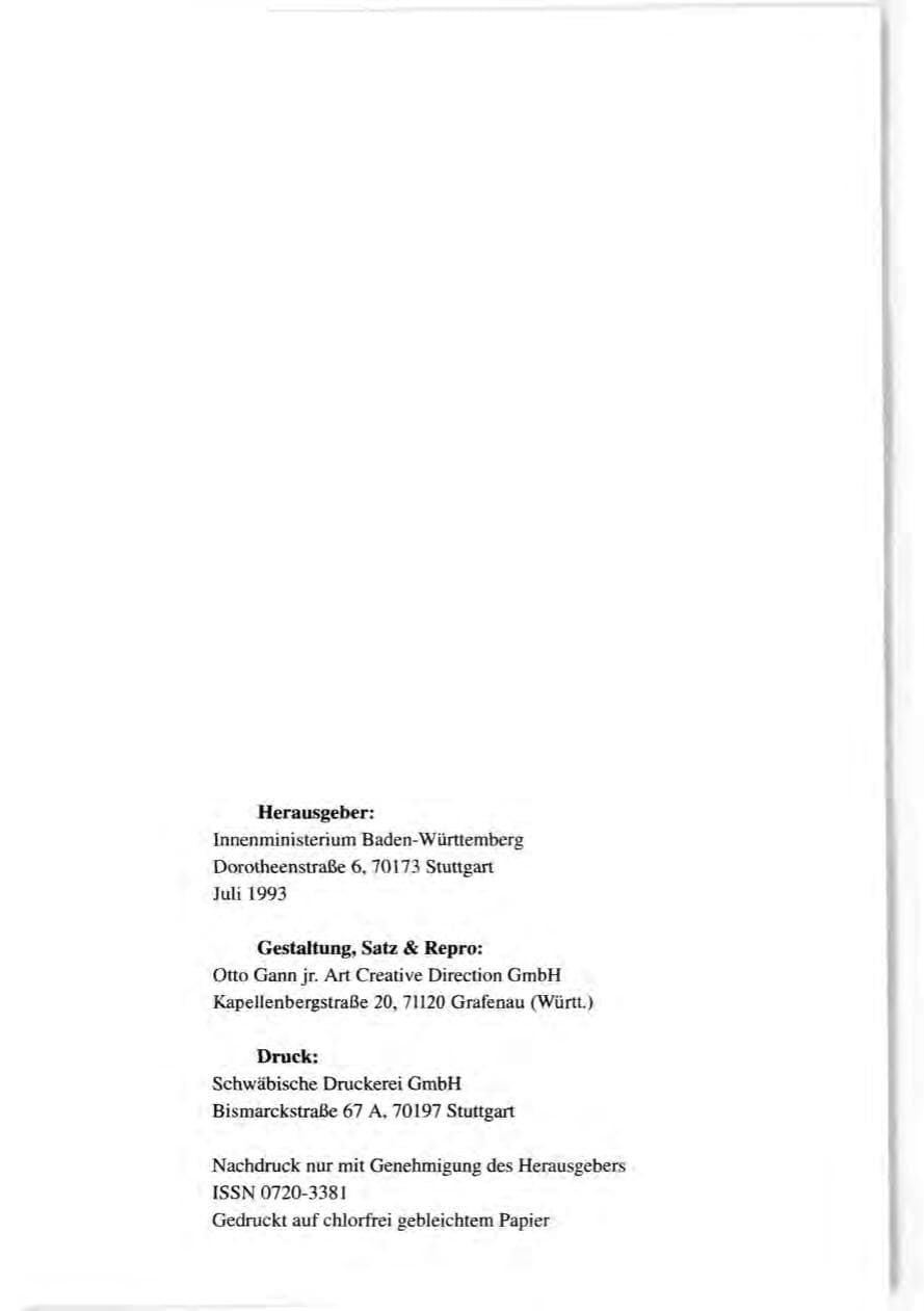 Seite 3 des Verfassungsschutzbericht 1992 Baden-Württemberg