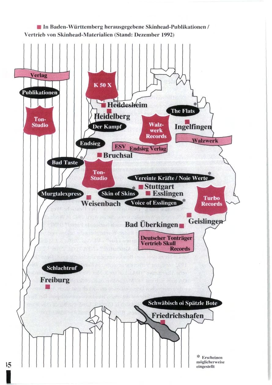 Seite 37 des Verfassungsschutzbericht 1992 Baden-Württemberg