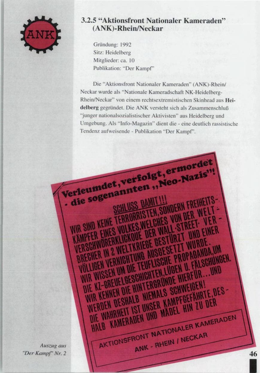Seite 48 des Verfassungsschutzbericht 1992 Baden-Württemberg