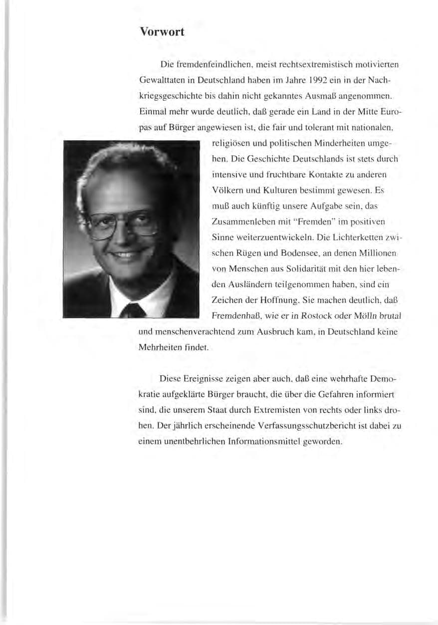 Seite 6 des Verfassungsschutzbericht 1992 Baden-Württemberg