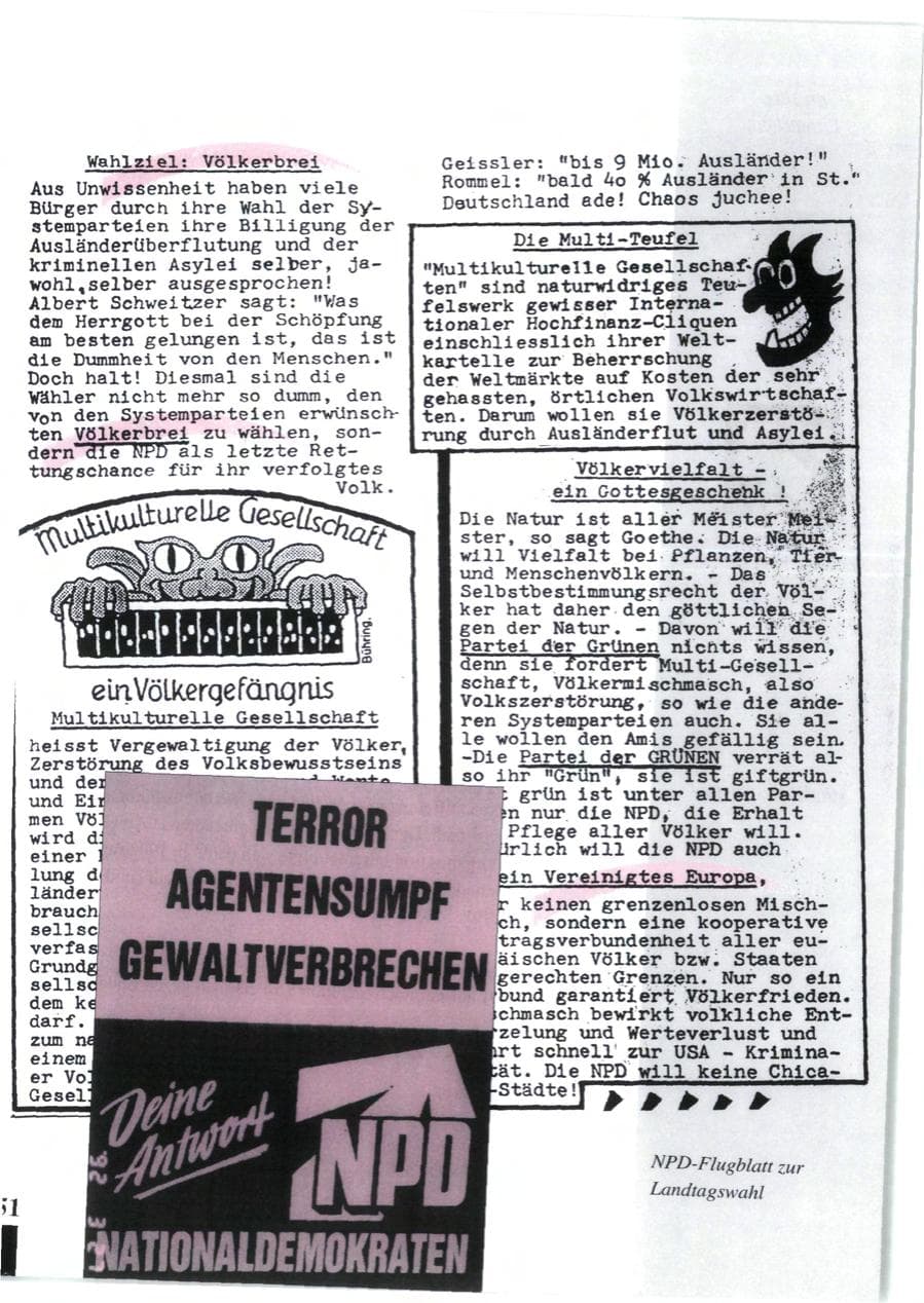 Seite 53 des Verfassungsschutzbericht 1992 Baden-Württemberg